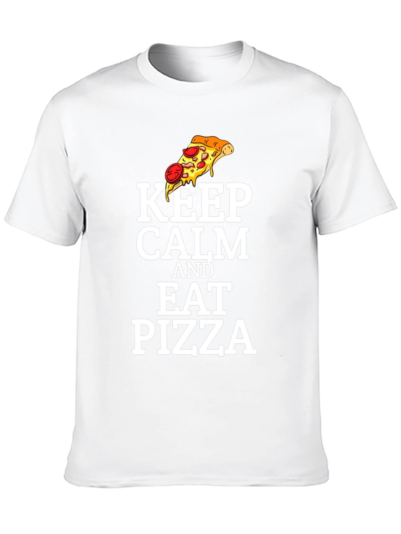 Keep Calm and Eat Pizza Graphic T-Shirt