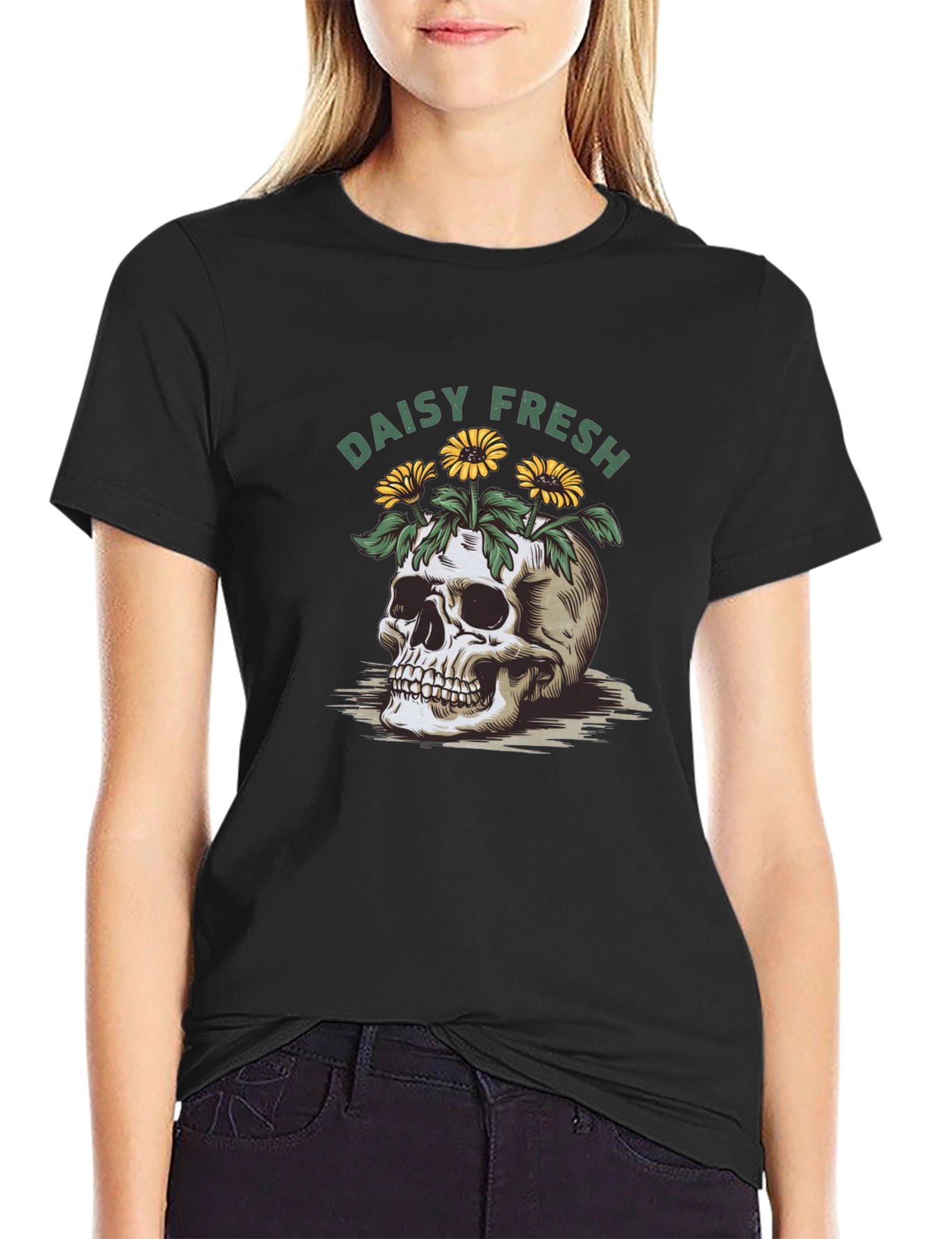 Daisy Fresh Skull Graphic T-Shirt