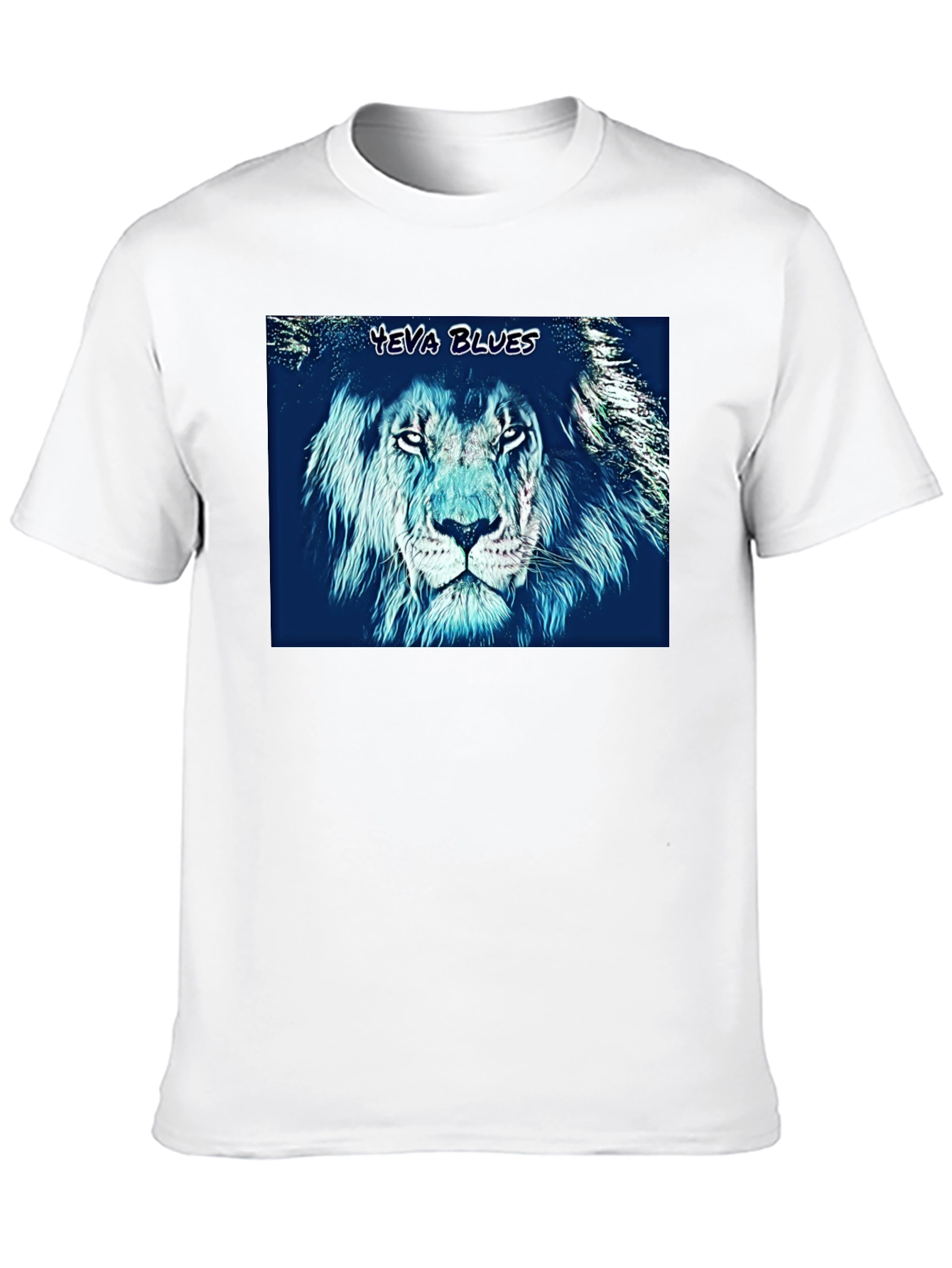 Yeva Blues Lion Graphic T-Shirt - Black