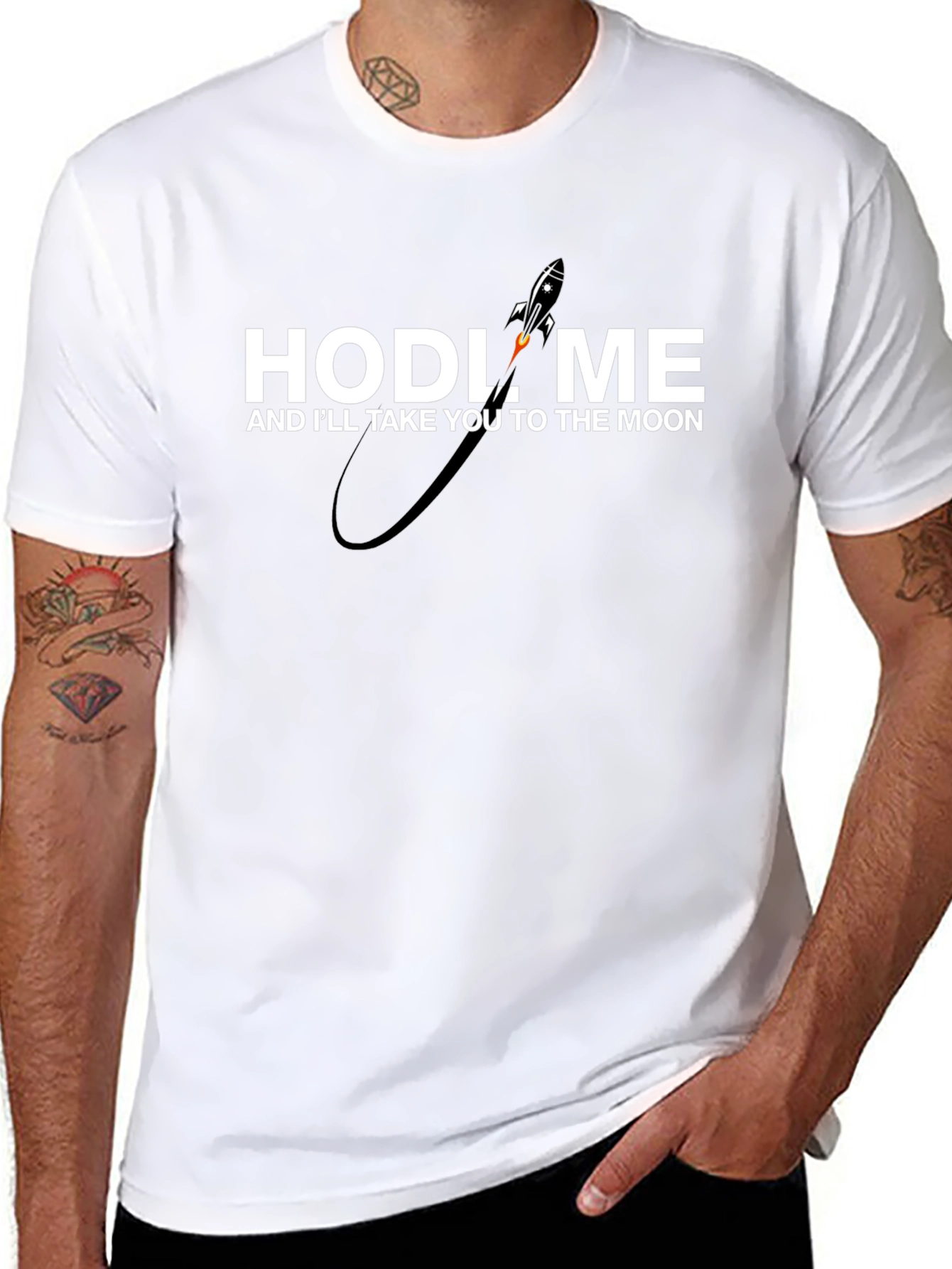 HODL ME Crypto Rocket T-Shirt - Moon Bound!