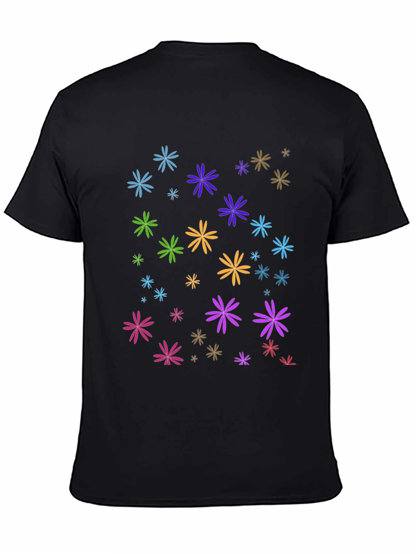 Floral Burst Black T-Shirt