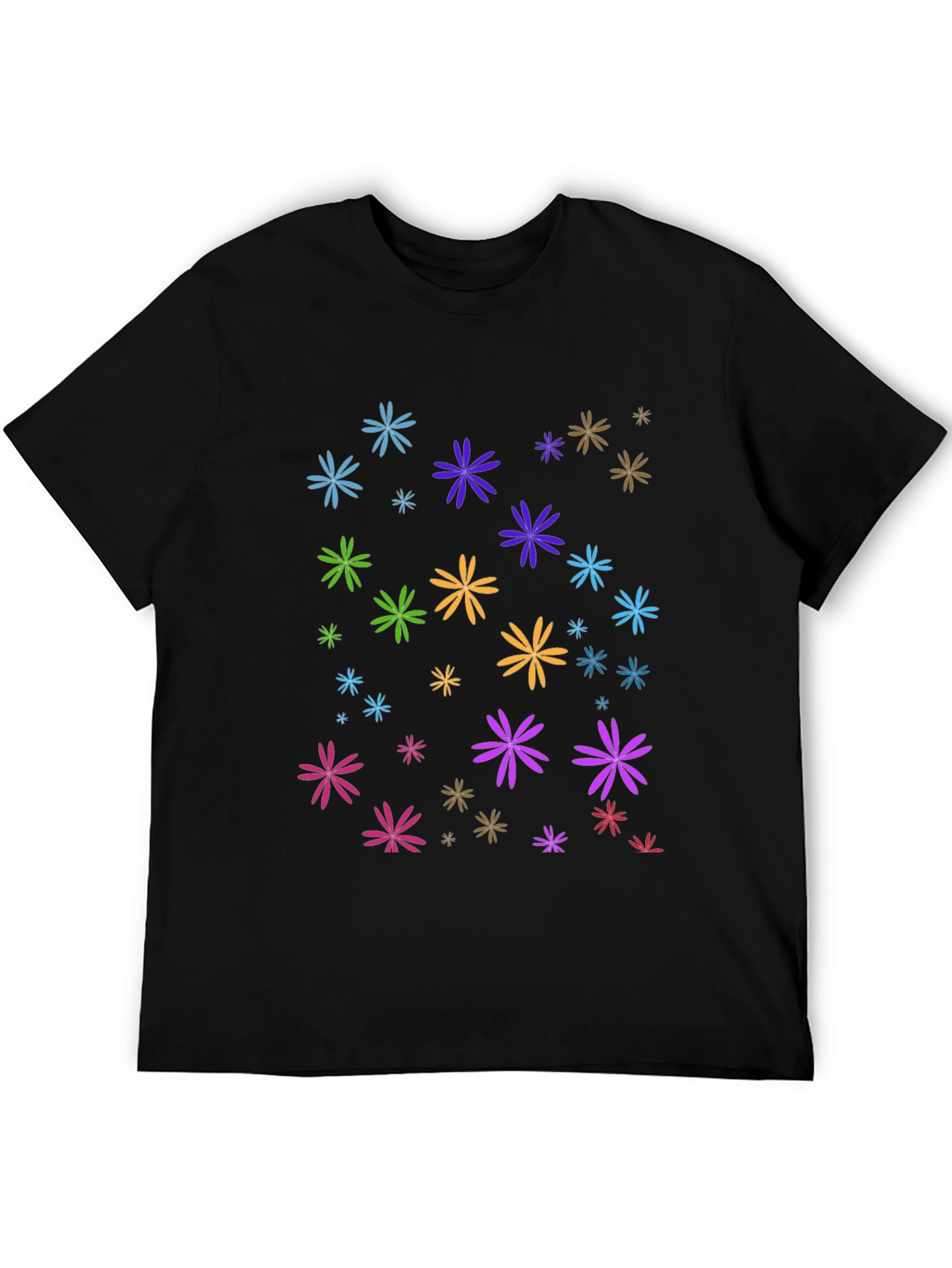 Floral Burst Black T-Shirt