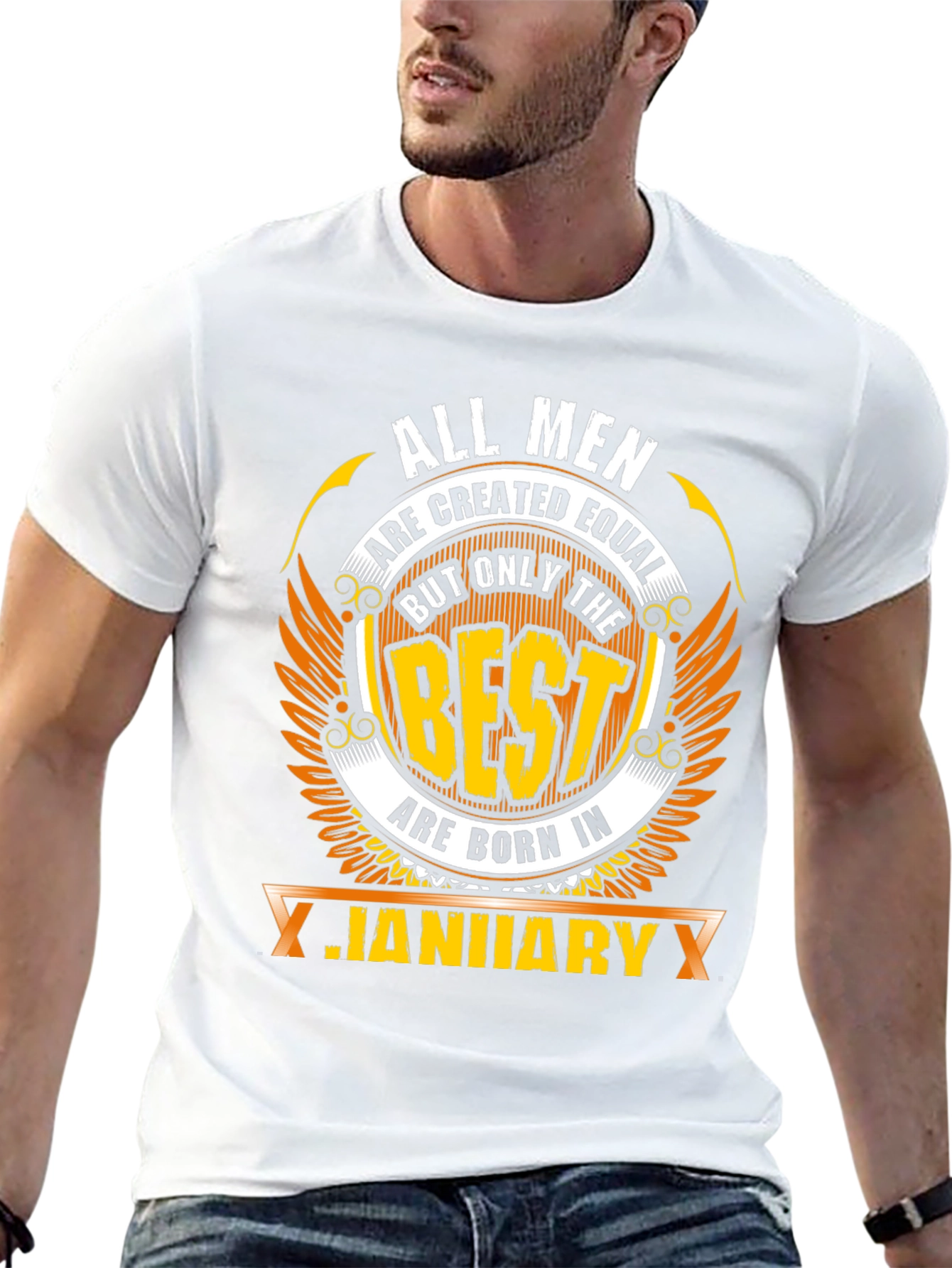 All Men Are Created Equal January Birthday T-Shirt