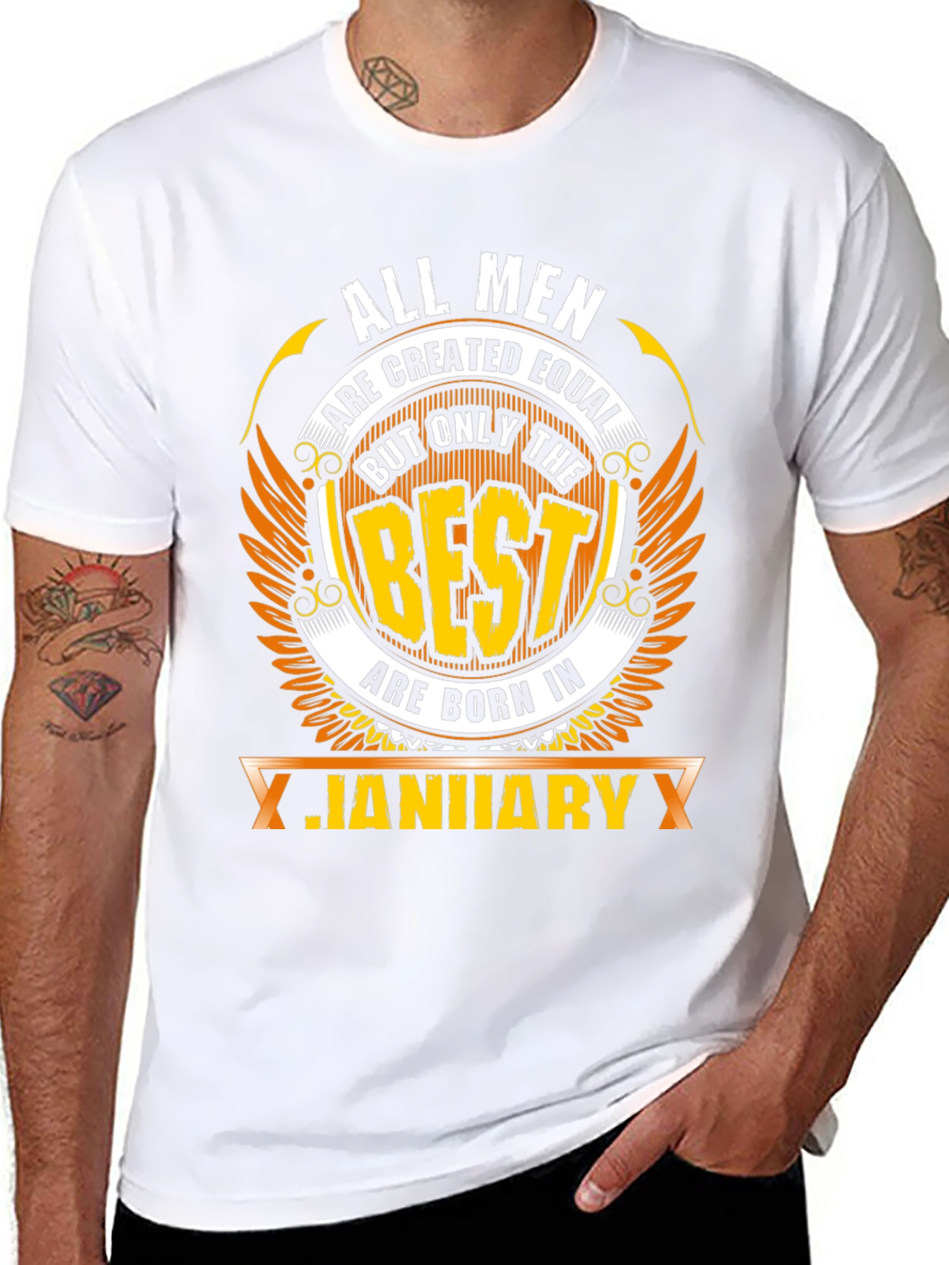All Men Are Created Equal January Birthday T-Shirt