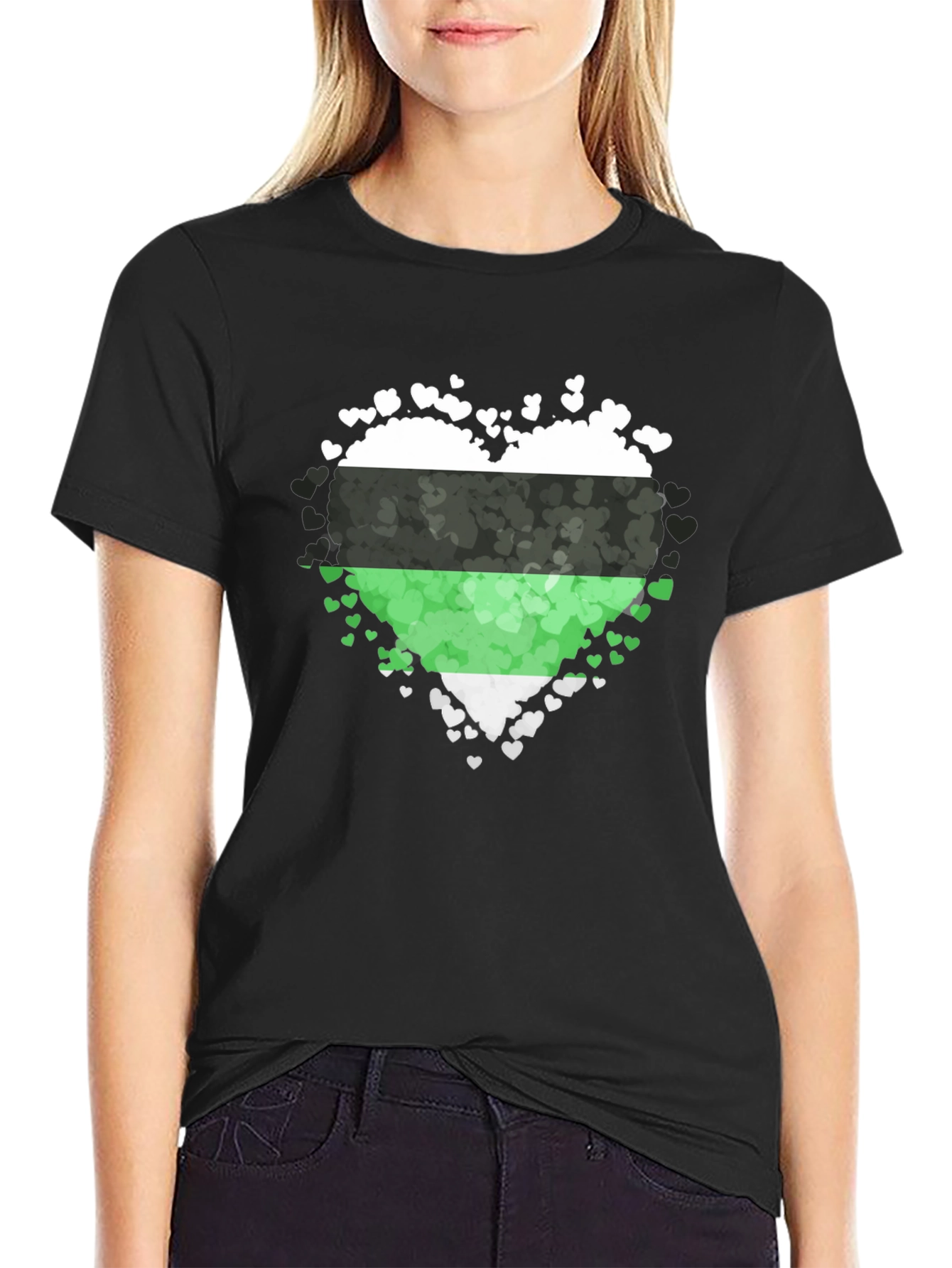 Aromantic Pride Heart T-Shirt