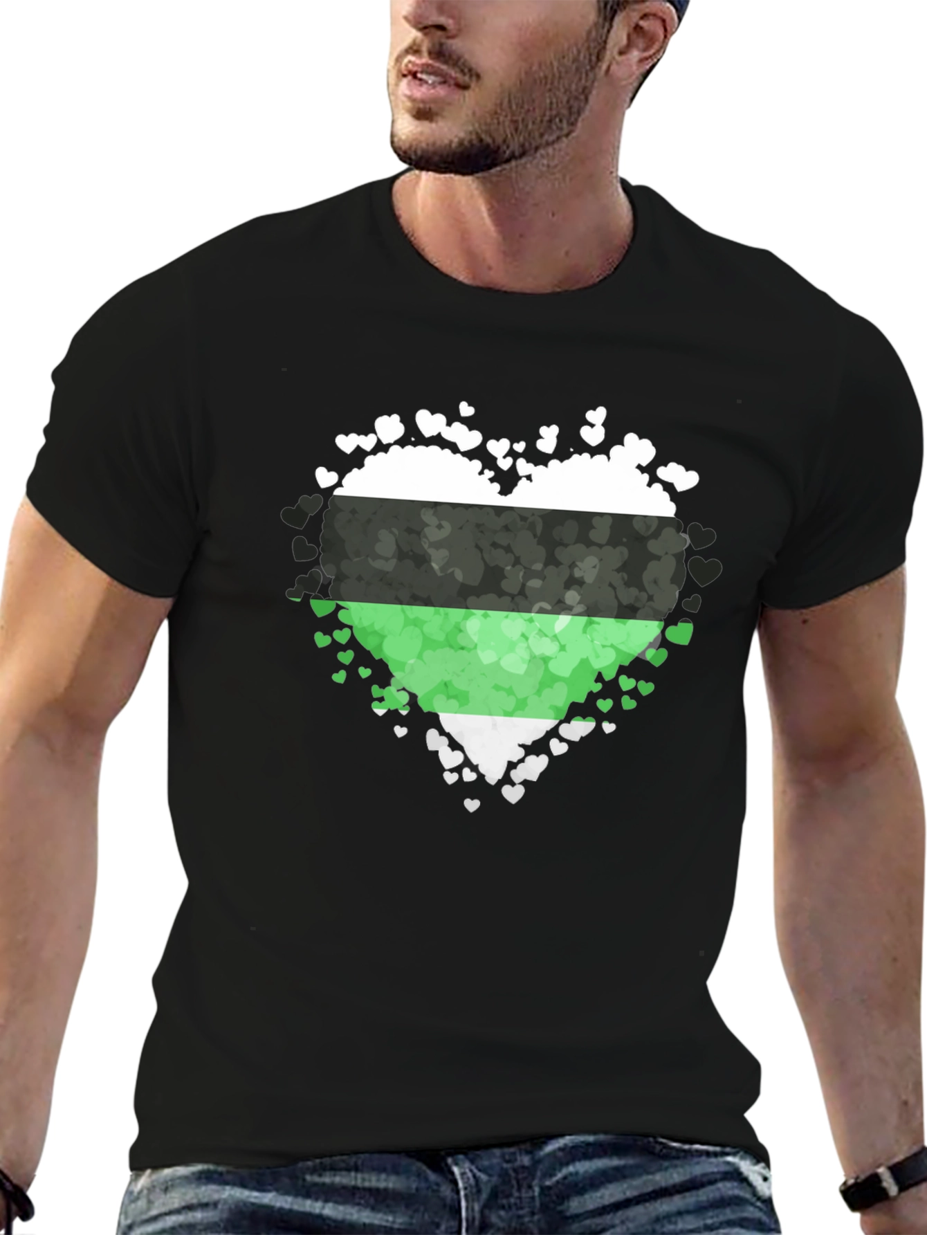 Aromantic Pride Heart T-Shirt