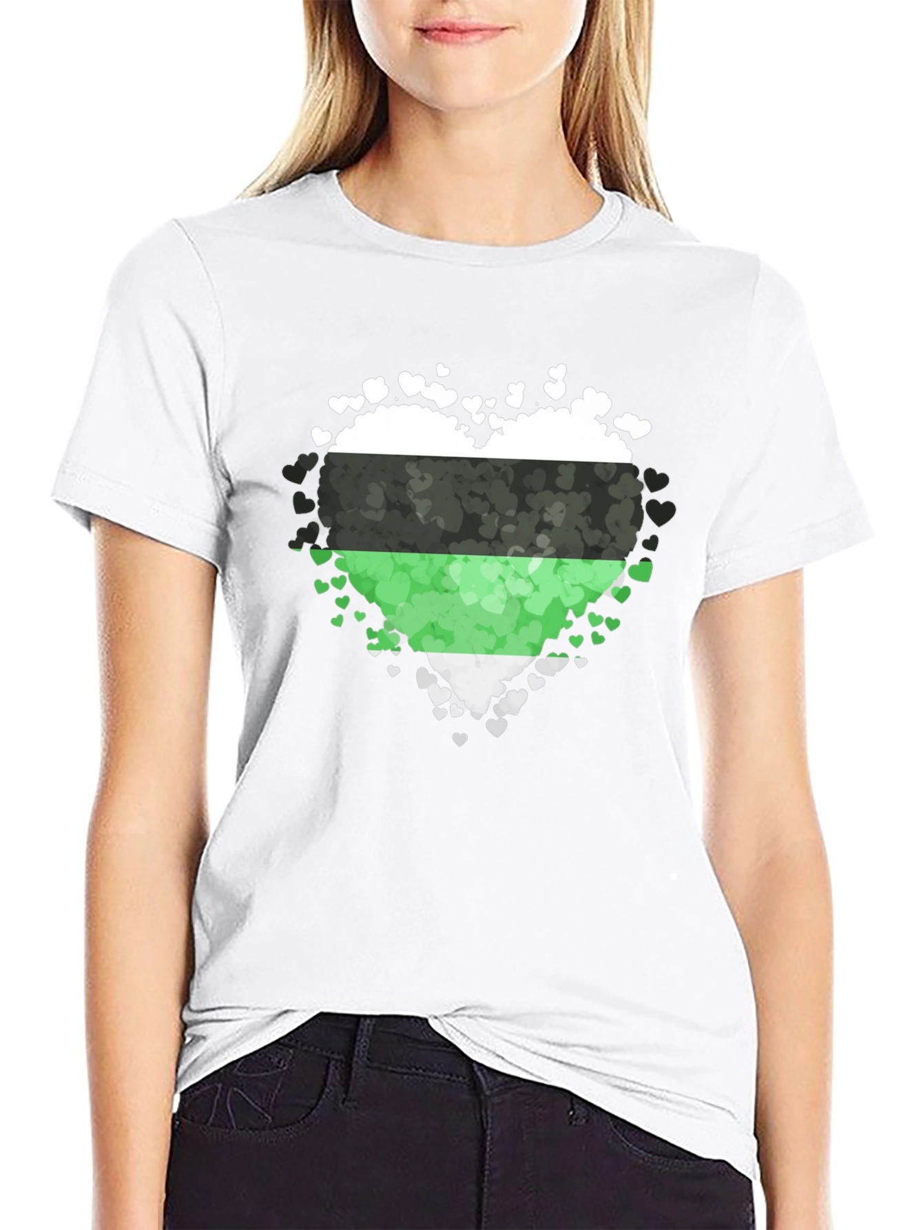 Aromantic Pride Heart T-Shirt