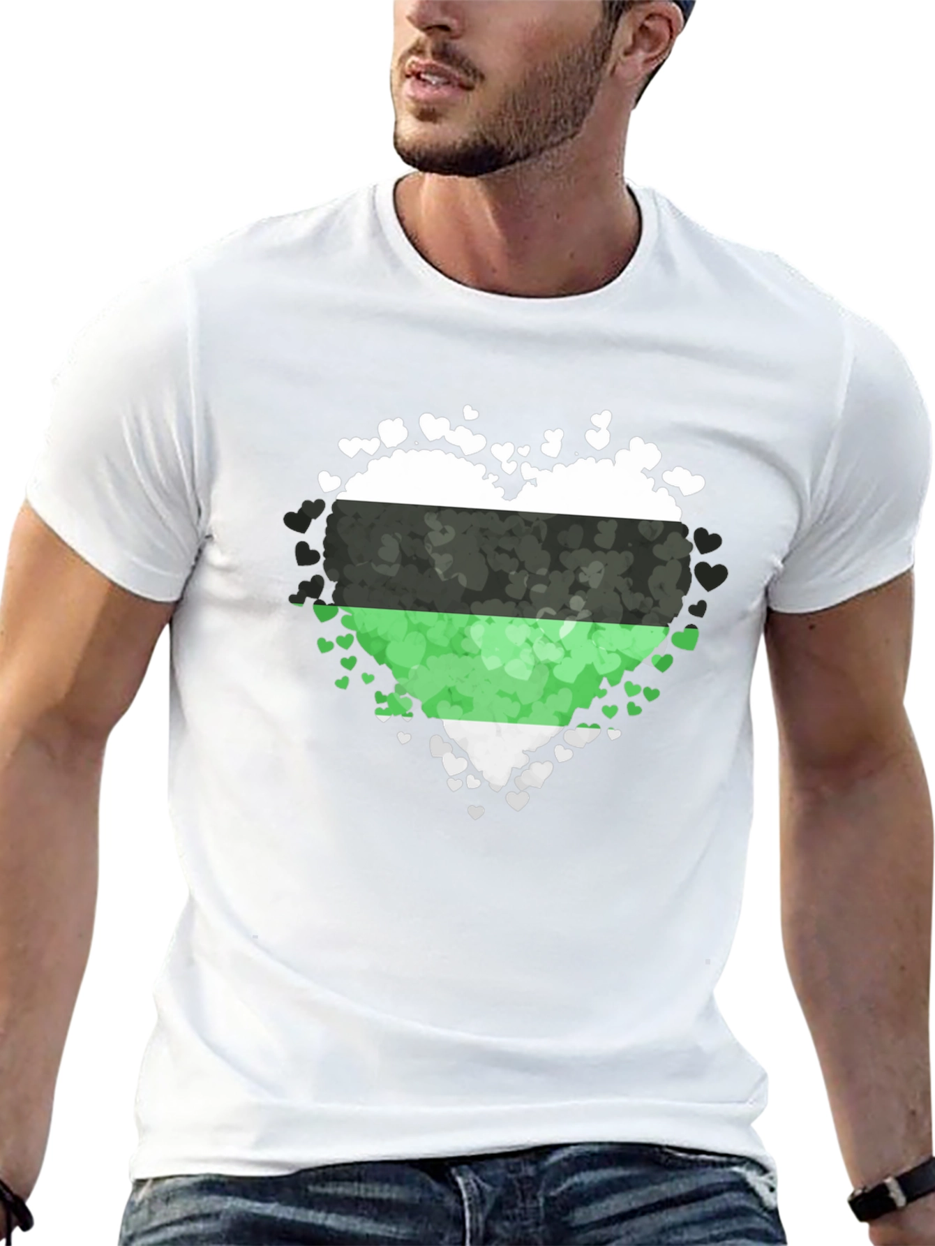 Aromantic Pride Heart T-Shirt