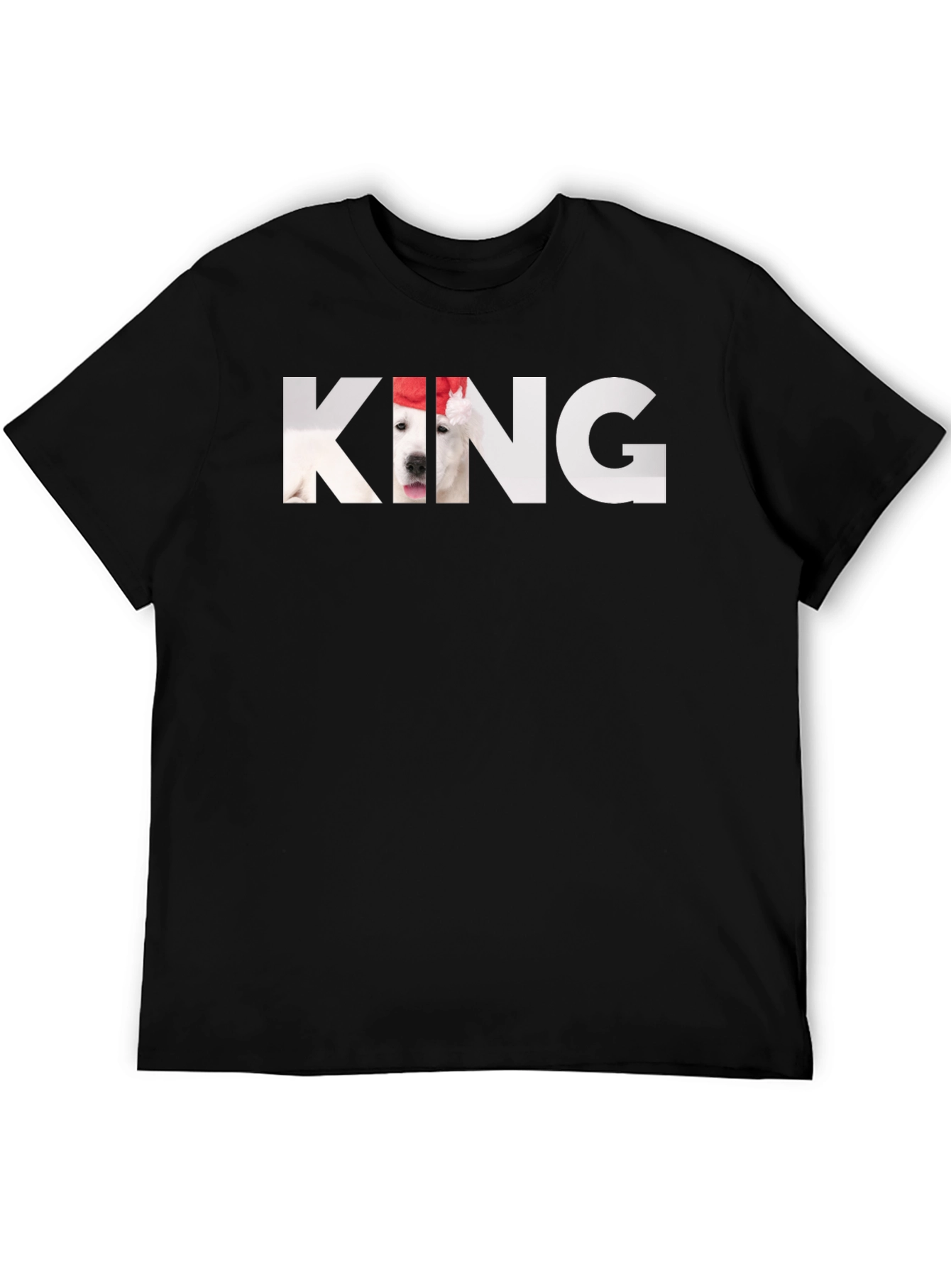King Dog Graphic T-Shirt - Black Cotton Tee