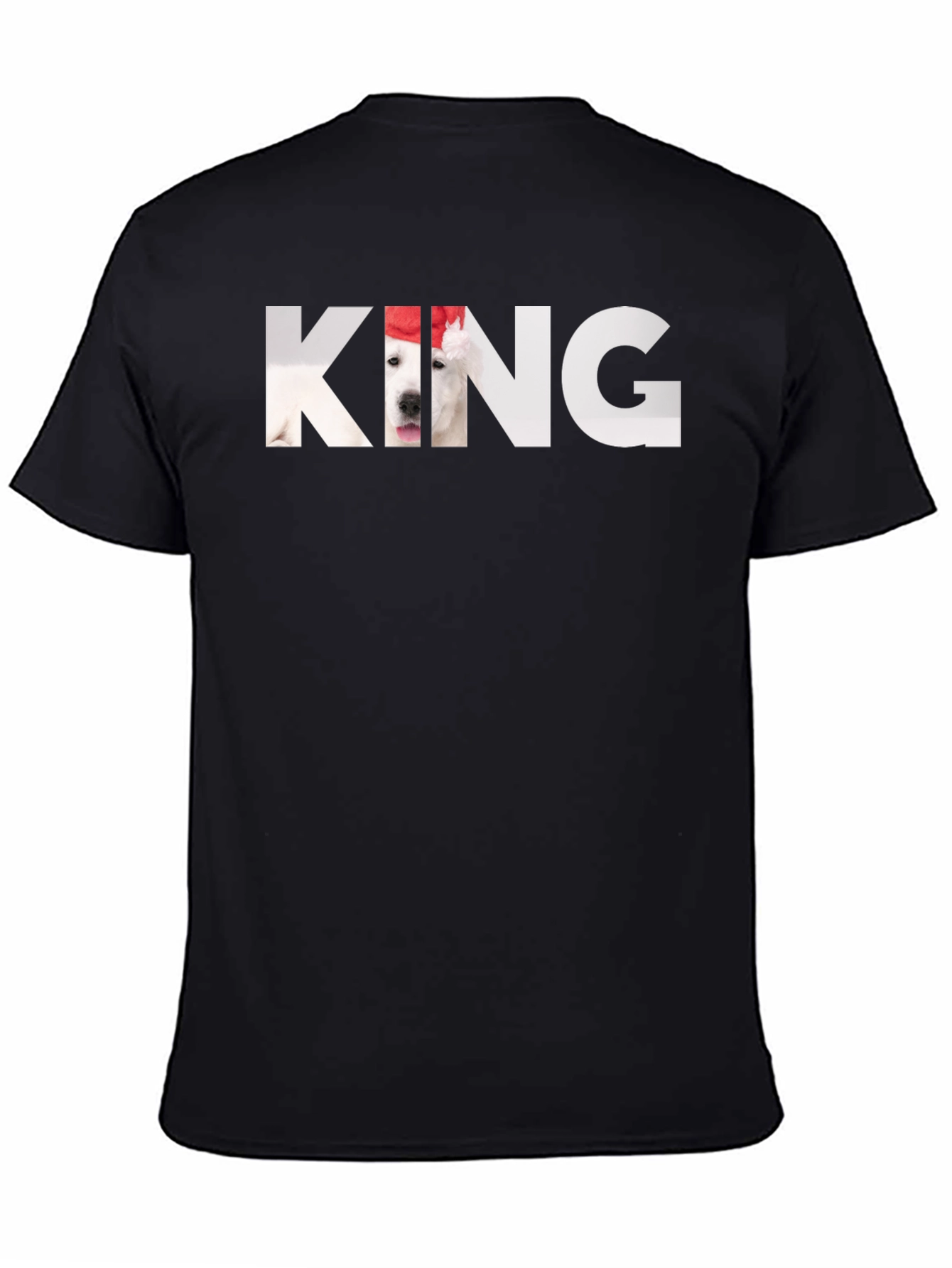 King Dog Graphic T-Shirt - Black Cotton Tee