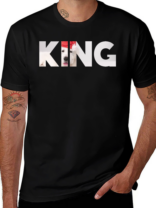 King Dog Graphic T-Shirt - Black Cotton Tee