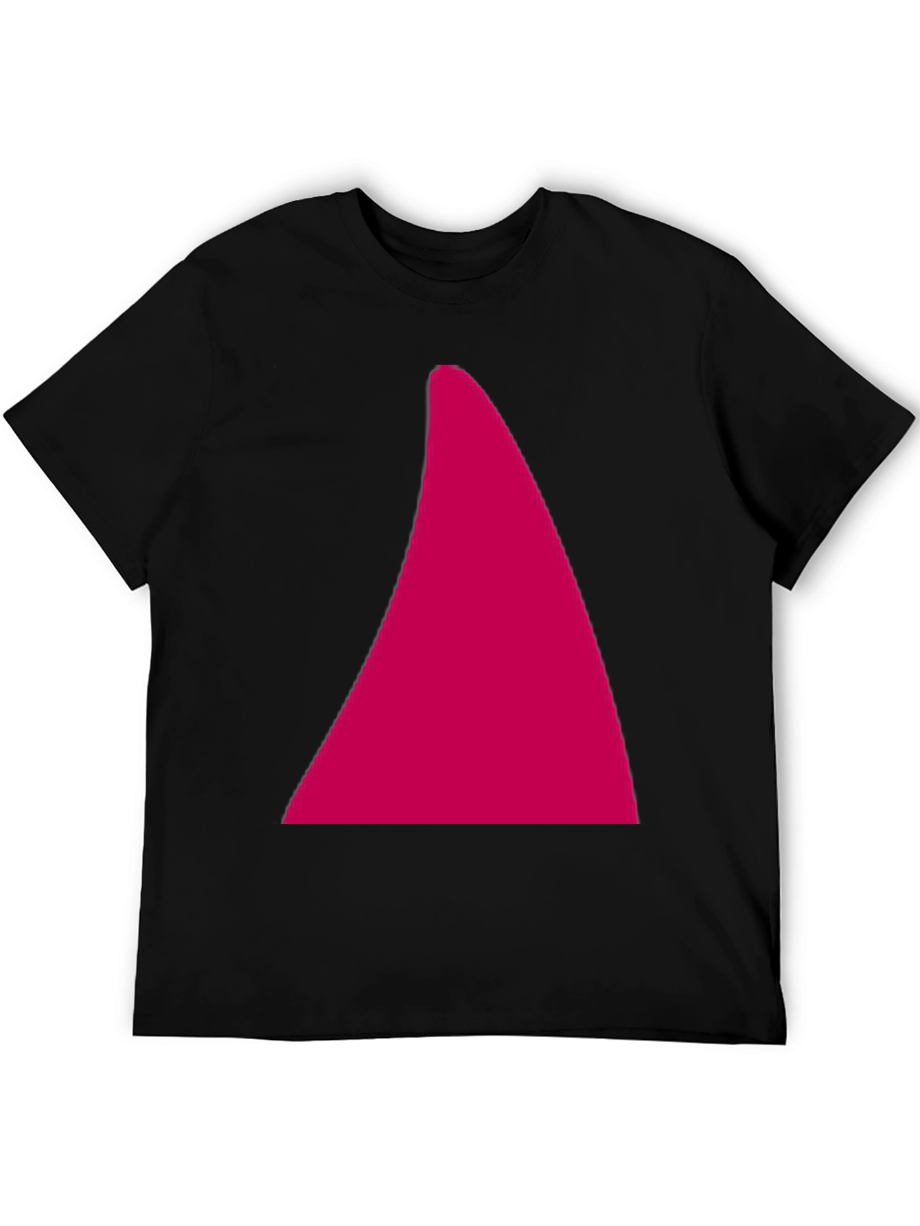 Geometric Triangle Graphic Tee - Casual Black Cotton T-Shirt
