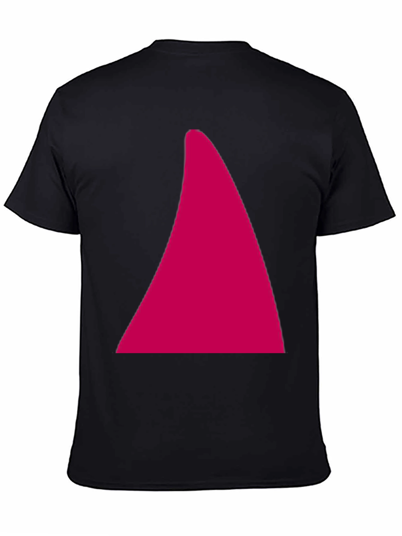 Geometric Triangle Graphic Tee - Casual Black Cotton T-Shirt