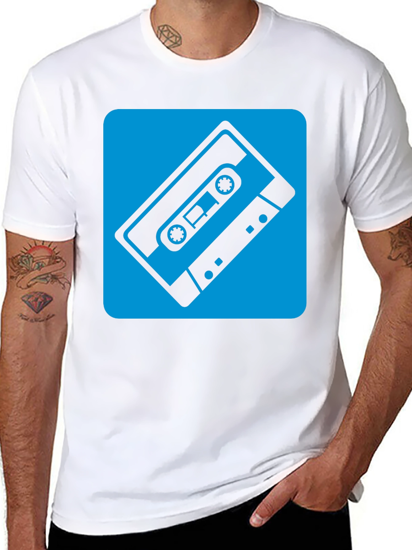 Retro Cassette Tape Graphic Tee - Classic Style!