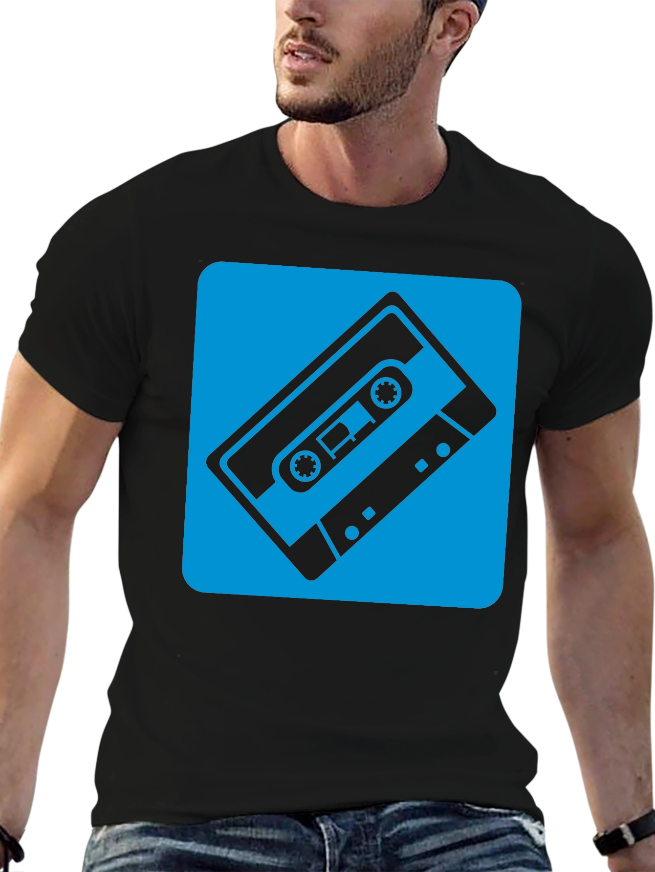Retro Cassette Tape Graphic Tee - Classic Style!