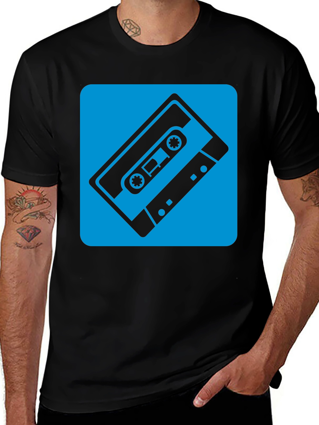 Retro Cassette Tape Graphic Tee - Classic Style!