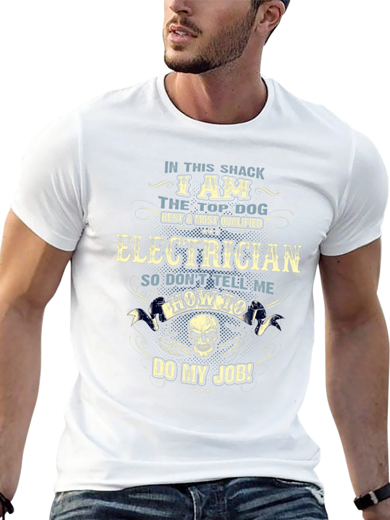 Electrician T-Shirt - Top Dog Best Qualified