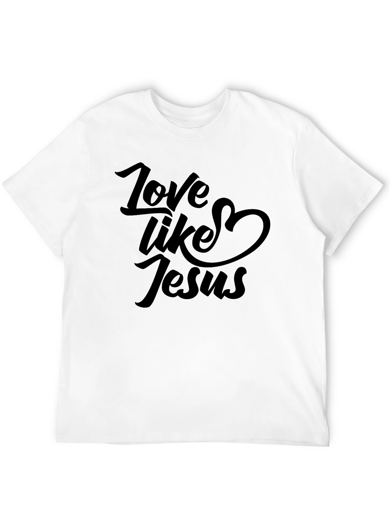 Love Like Jesus Black T-Shirt Christian Faith Tee