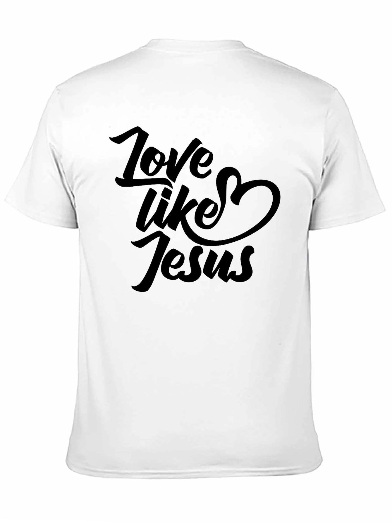 Love Like Jesus Black T-Shirt Christian Faith Tee
