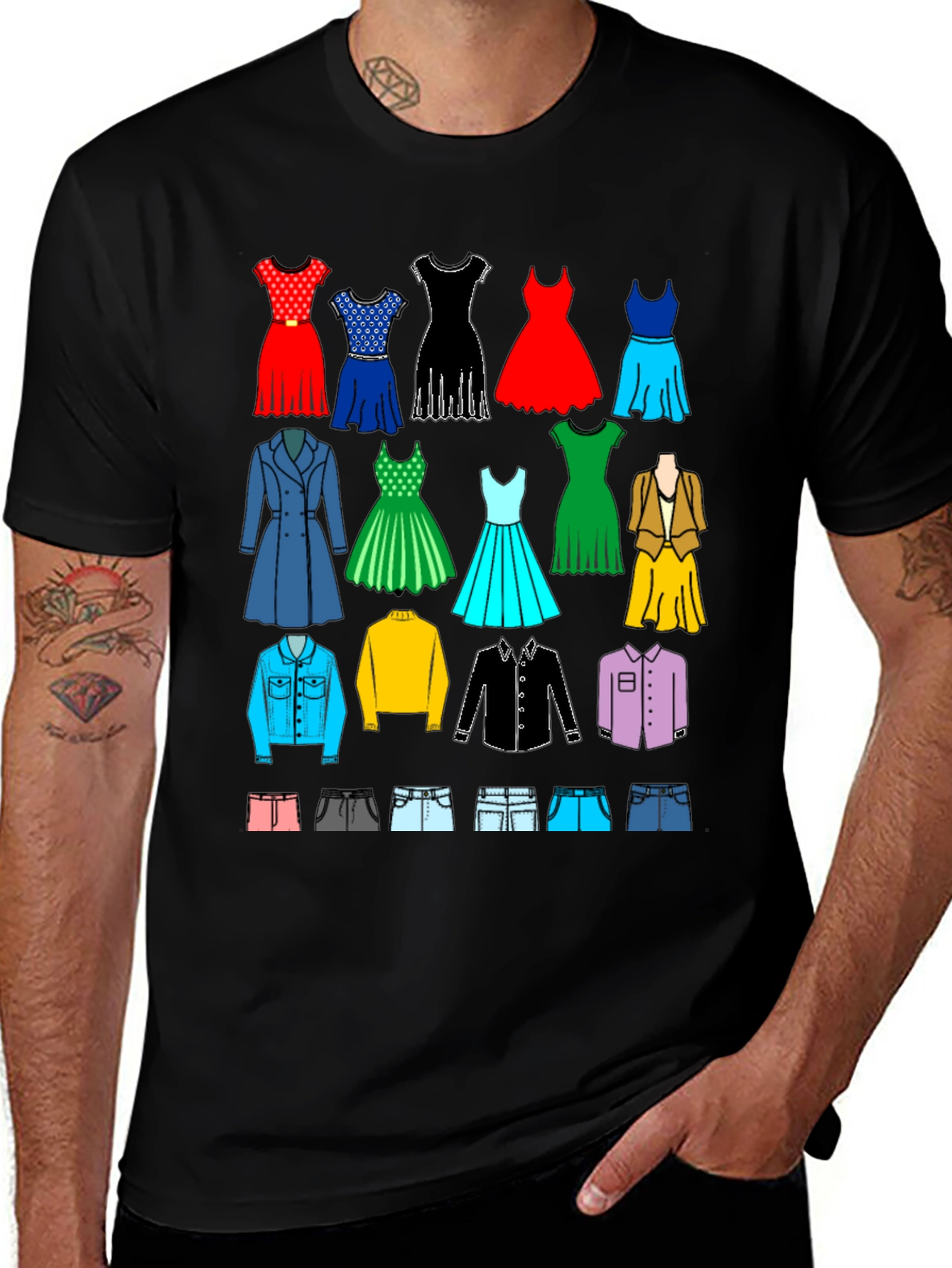 Apparel Collage Black T-Shirt