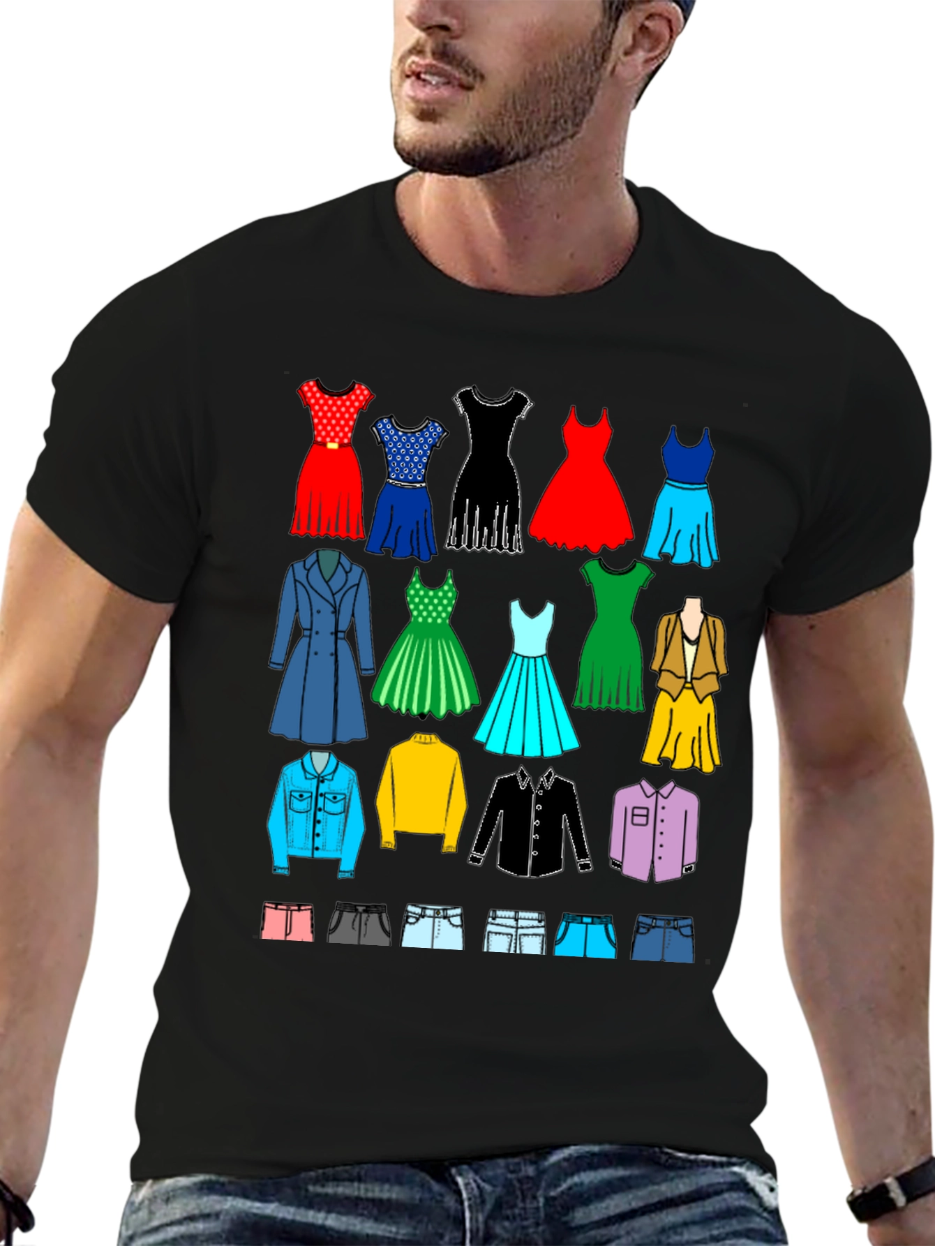Apparel Collage Black T-Shirt