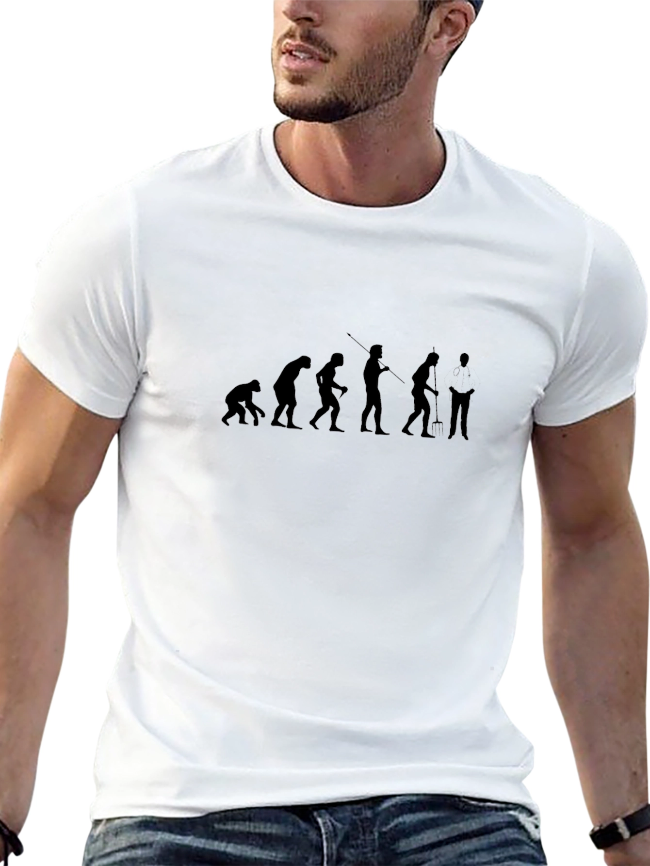 Evolution of Man Gardener Black T-Shirt