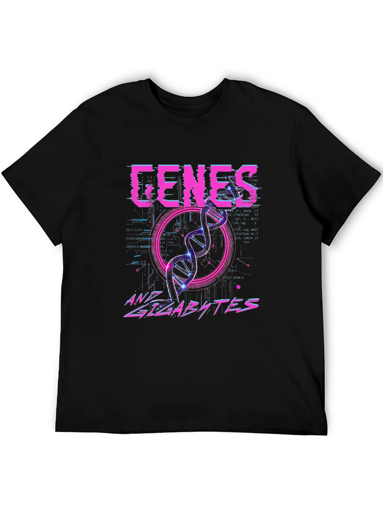 Genes and Gigabytes Graphic T-Shirt - Sci-Fi Style