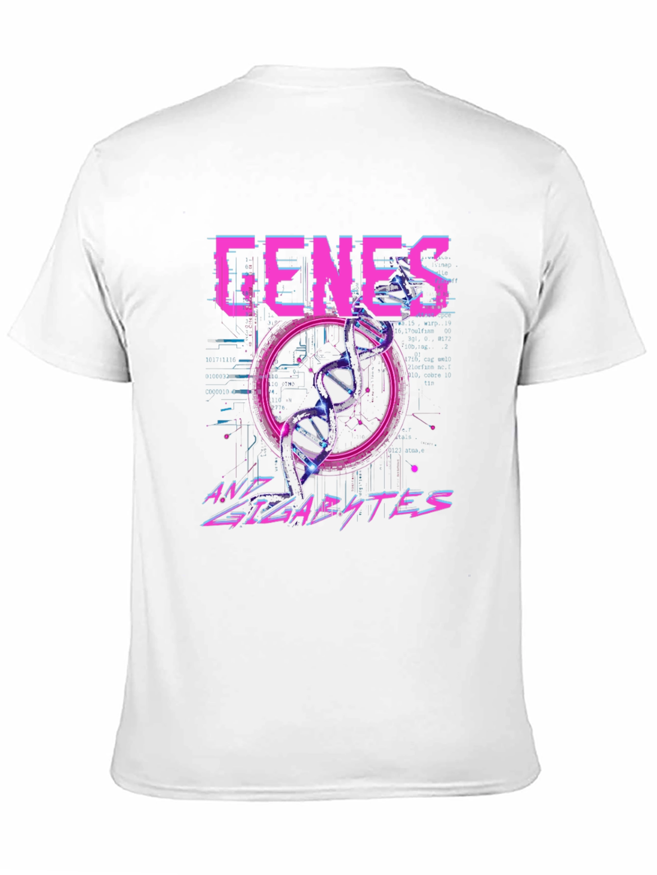 Genes and Gigabytes Graphic T-Shirt - Sci-Fi Style