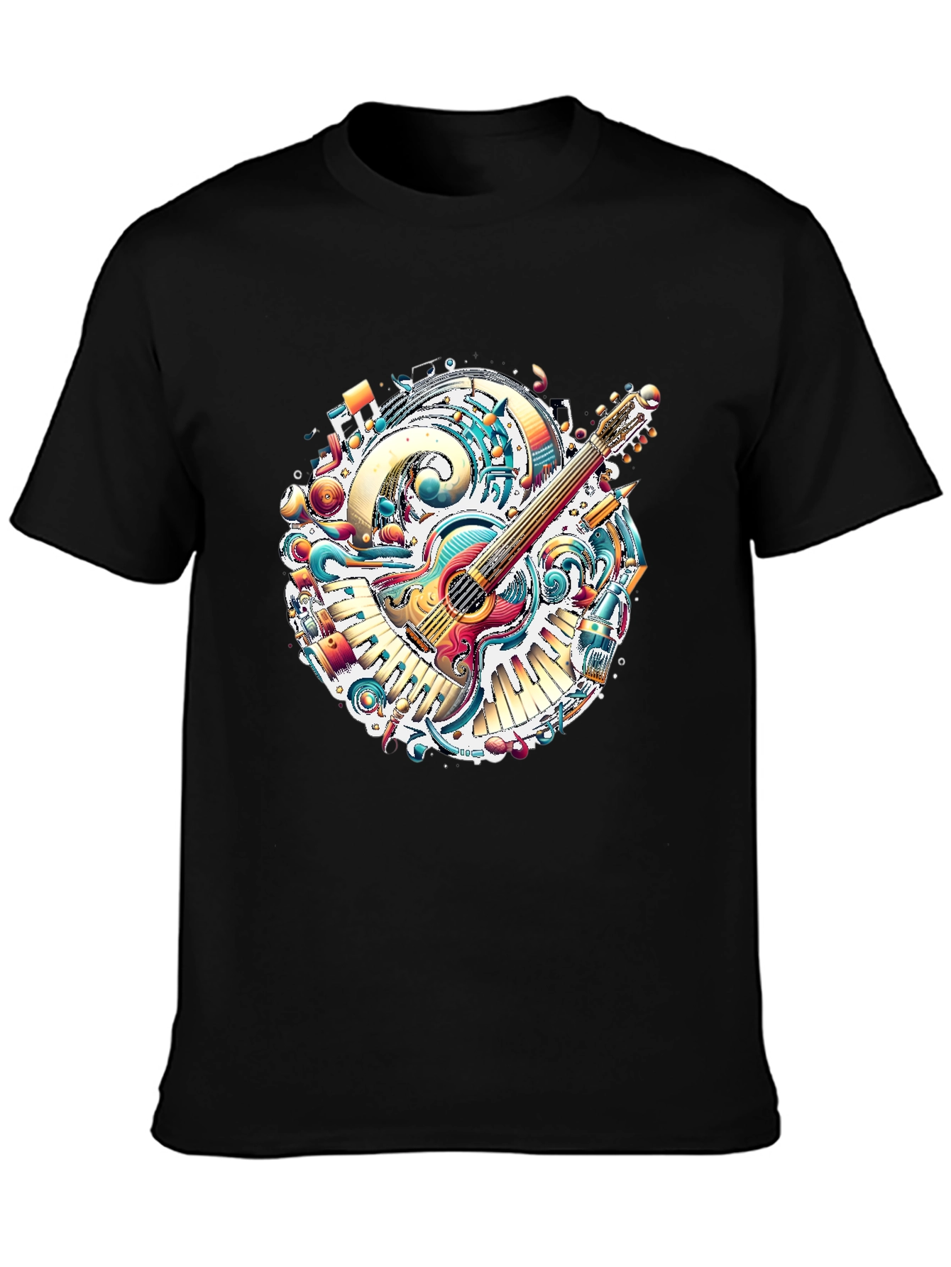 Musical Guitar T-Shirt - Vivid Graphic Tee