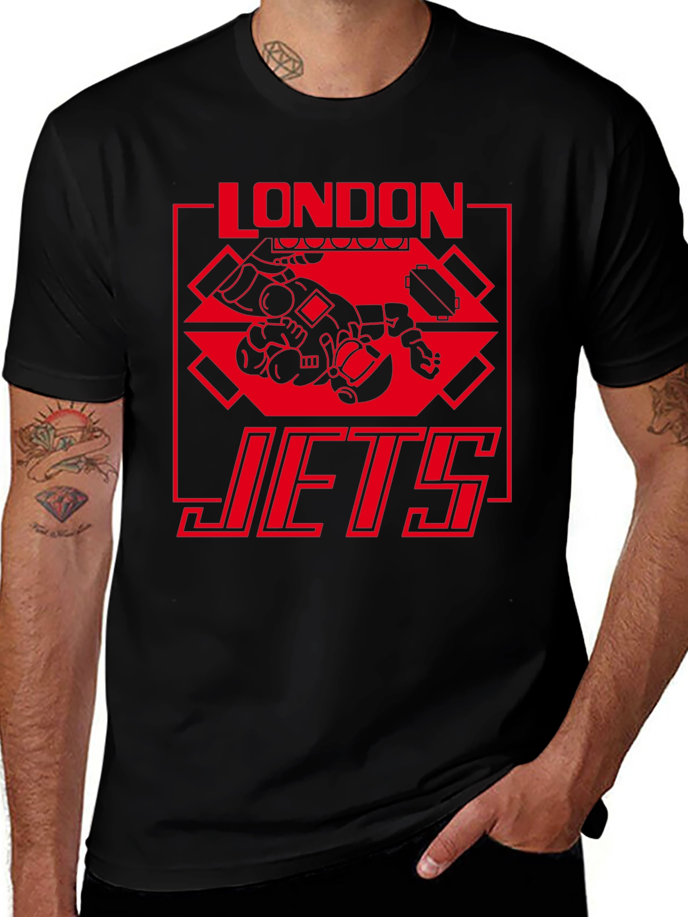 London Jets Graphic T-Shirt - Black Tee
