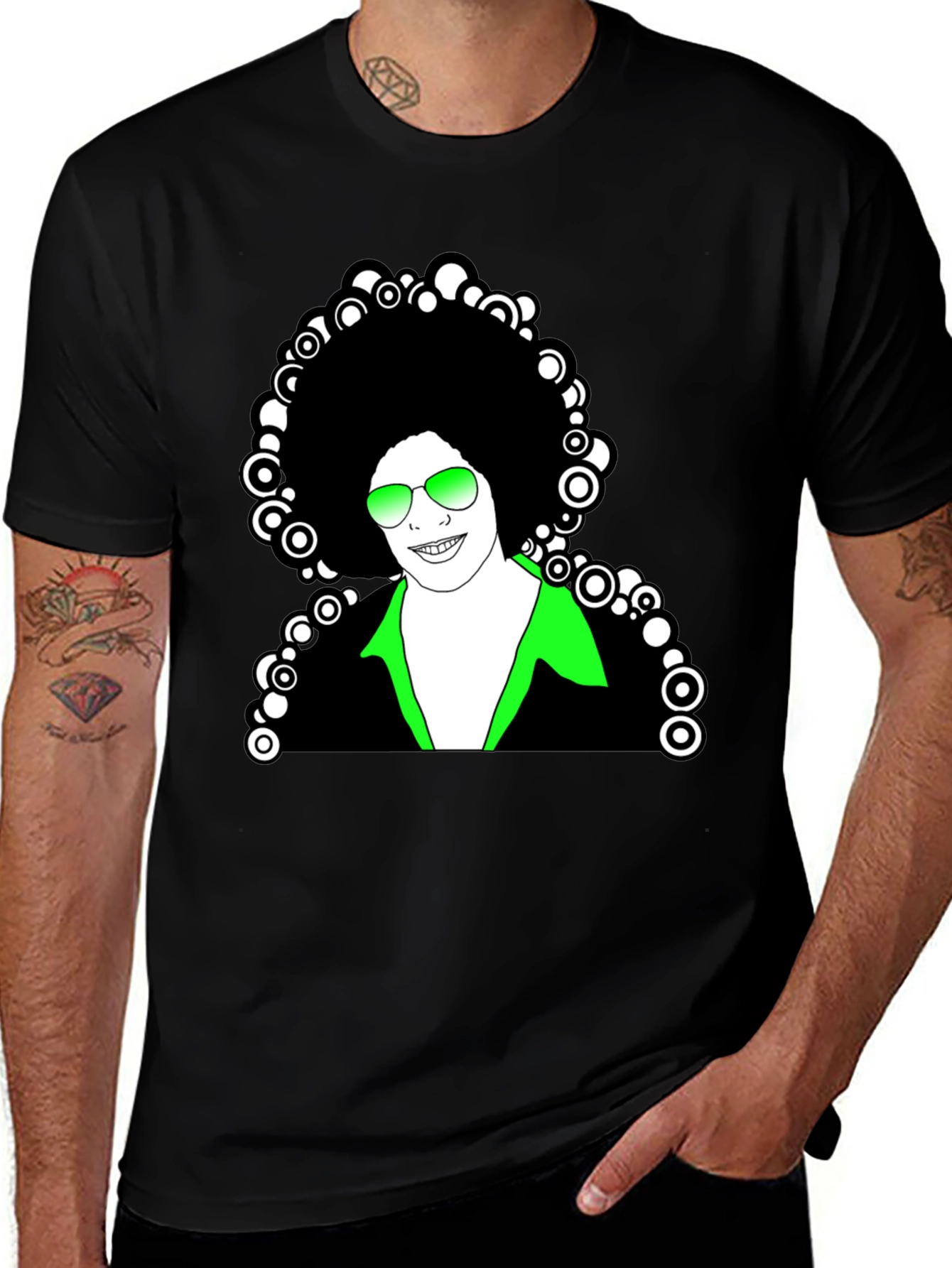 Retro Afro Man Graphic Tee