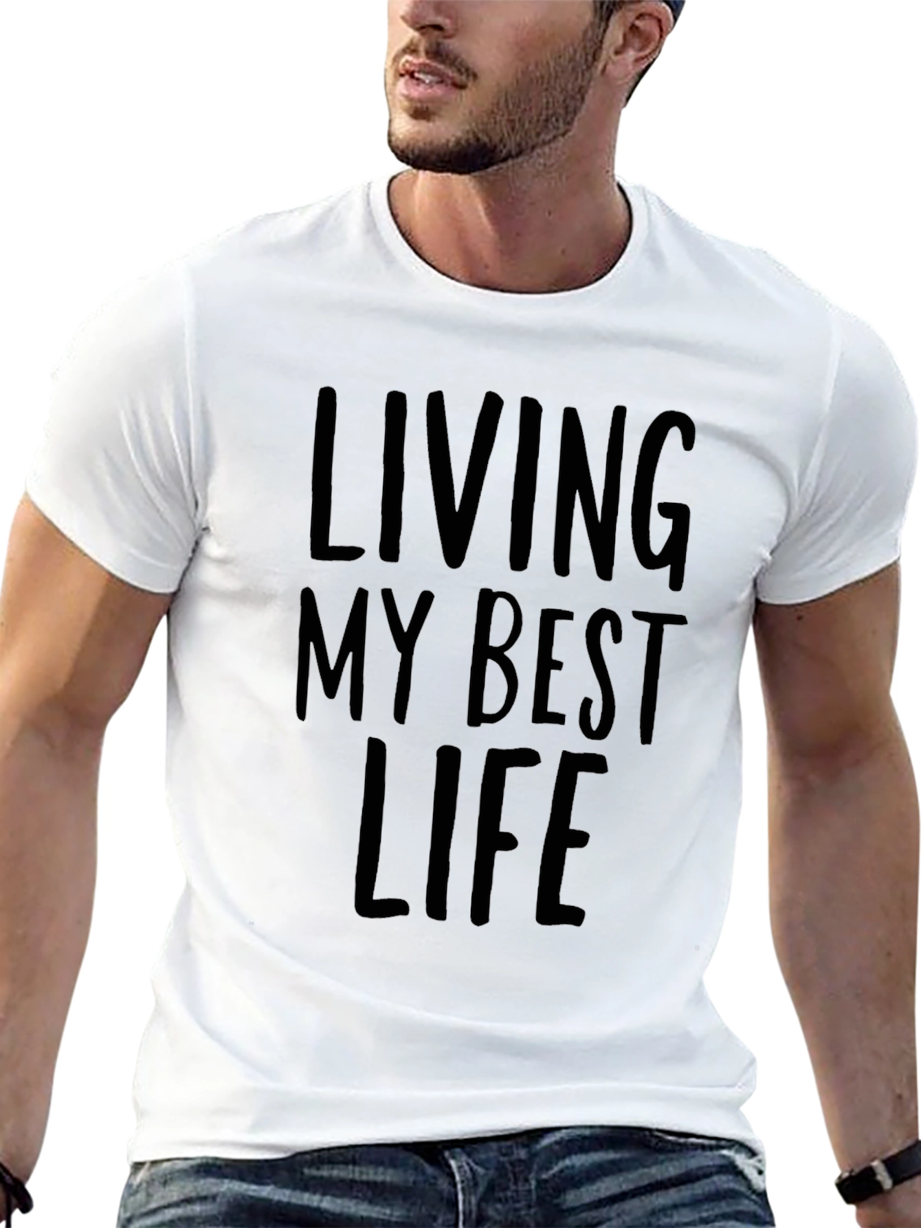 Living My Best Life T-Shirt - Black Tee