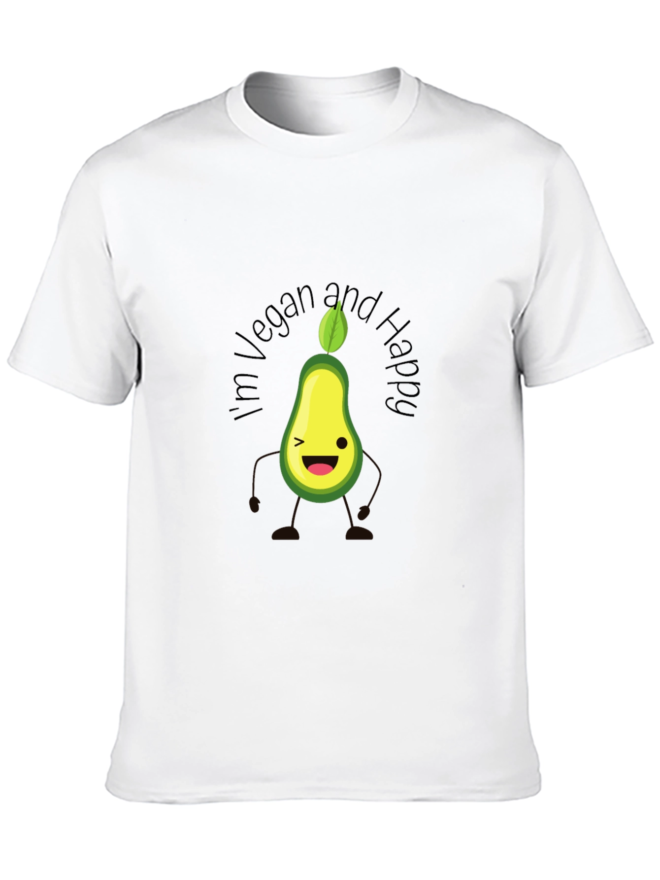 Vegan Avocado T-Shirt - Happy & Healthy Lifestyle Tee