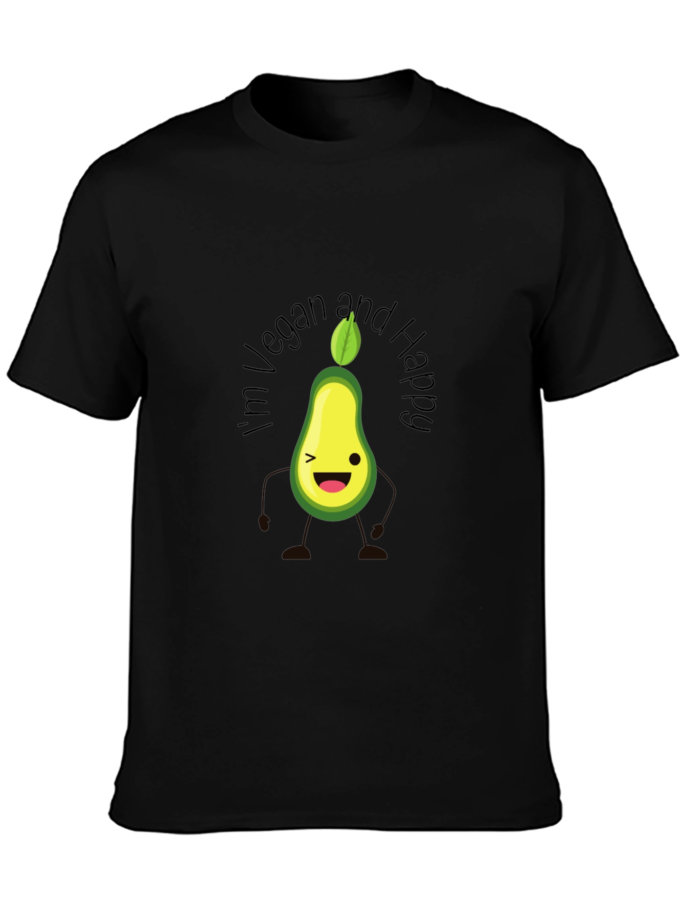 Vegan Avocado T-Shirt - Happy & Healthy Lifestyle Tee