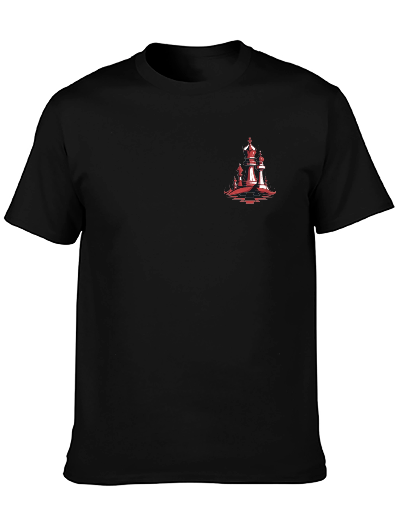 Chess Piece Graphic Tee - Stylish Black T-Shirt