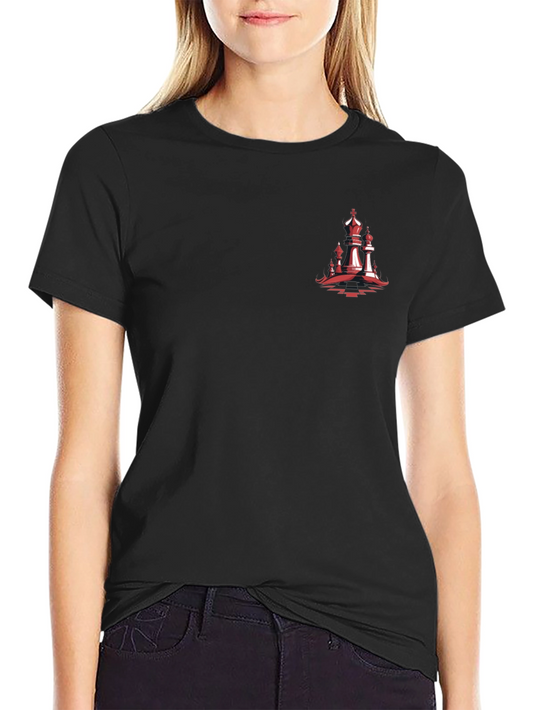 Chess Piece Graphic Tee - Stylish Black T-Shirt
