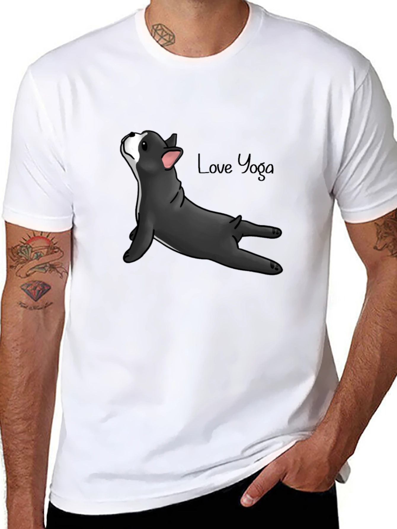 Yoga Dog T-Shirt - Relaxed Fit Cotton Tee