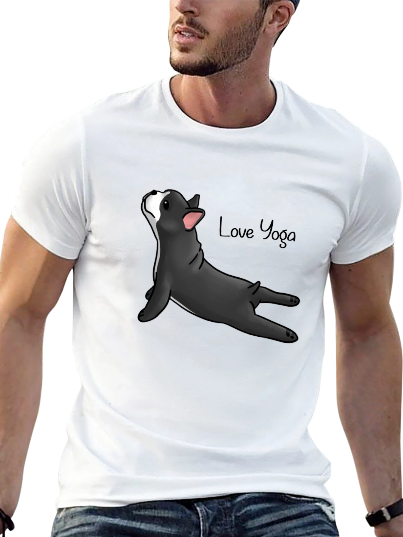 Yoga Dog T-Shirt - Relaxed Fit Cotton Tee