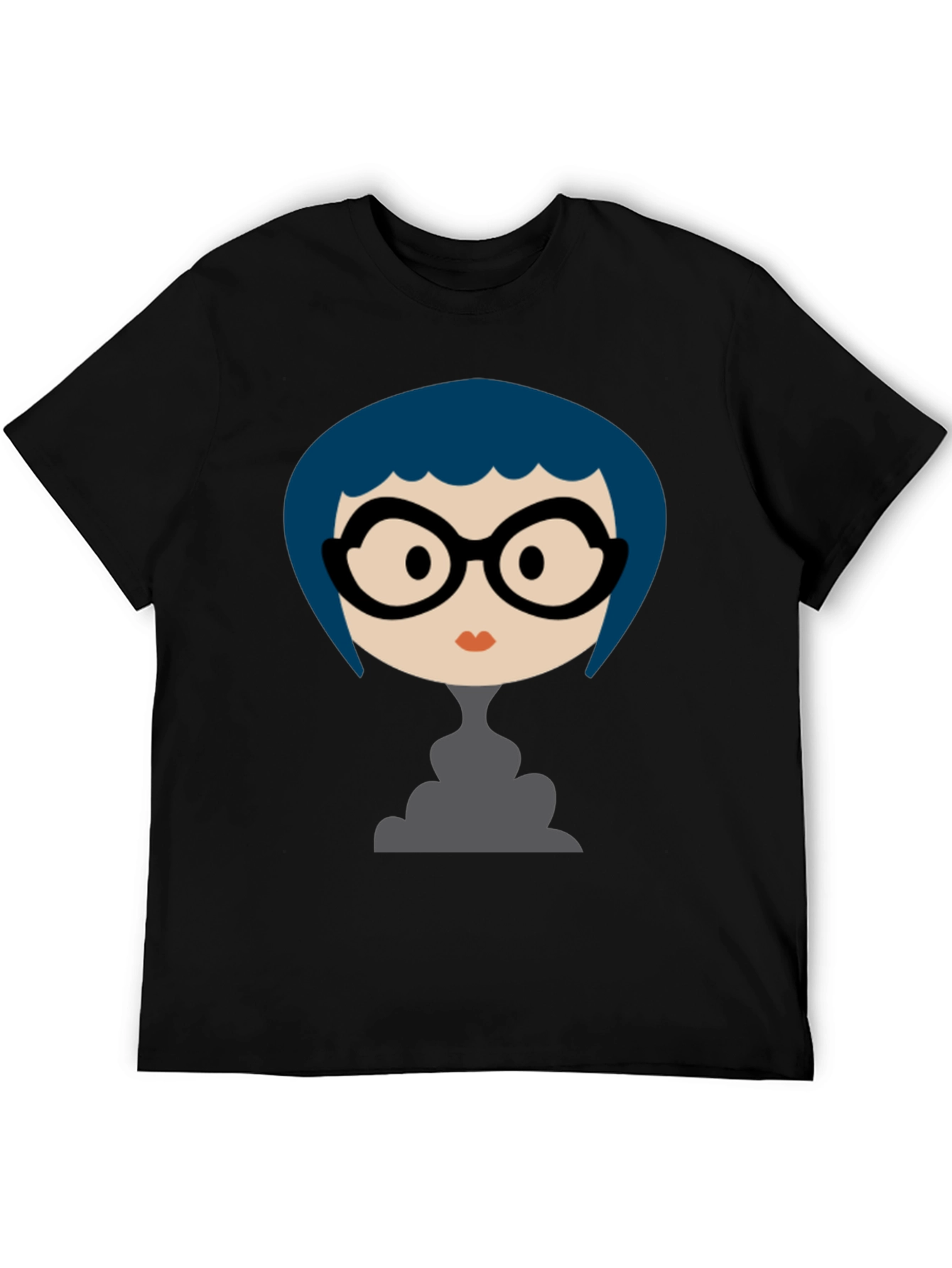 Funky Cartoon Graphic Black T-Shirt