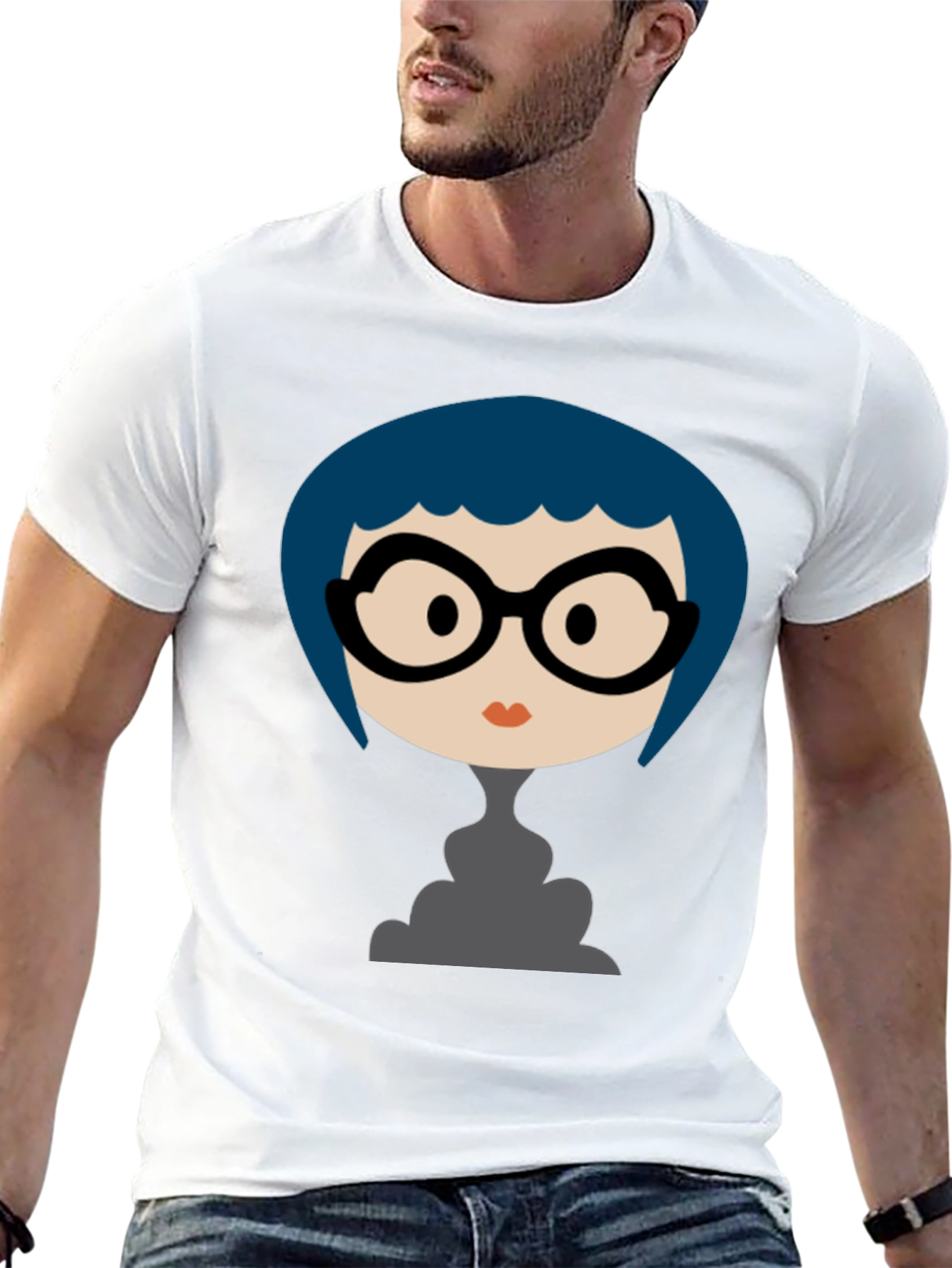 Funky Cartoon Graphic Black T-Shirt