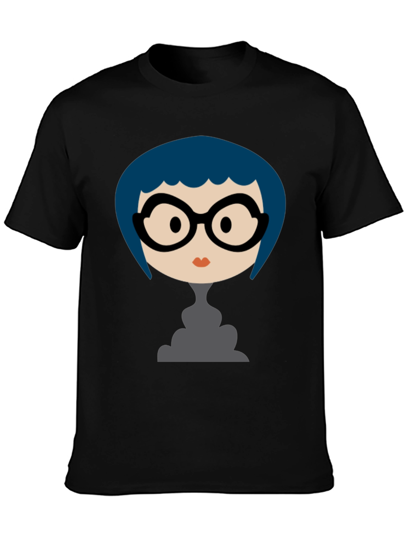 Funky Cartoon Graphic Black T-Shirt
