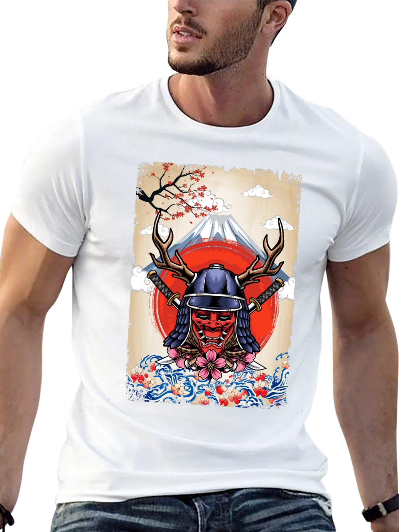 Samurai Mask T-Shirt - Japanese Style
