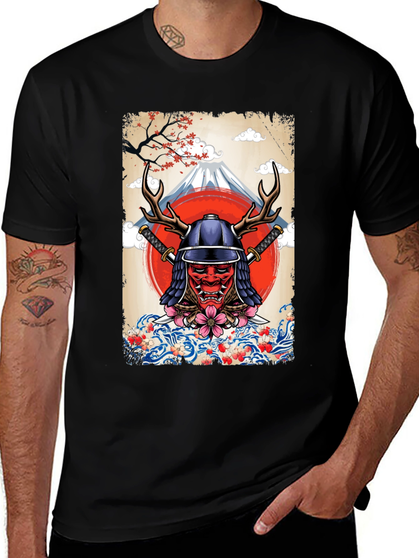 Samurai Mask T-Shirt - Japanese Style