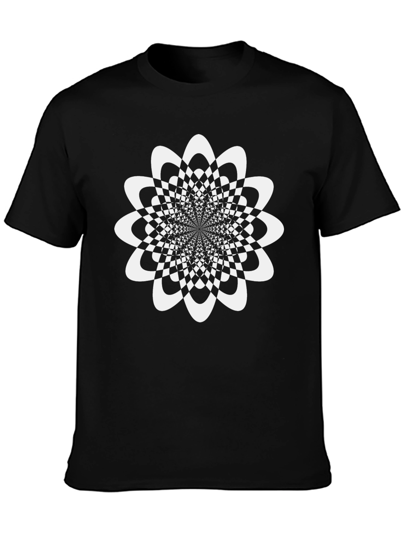Optical Illusion Flower Graphic Tee