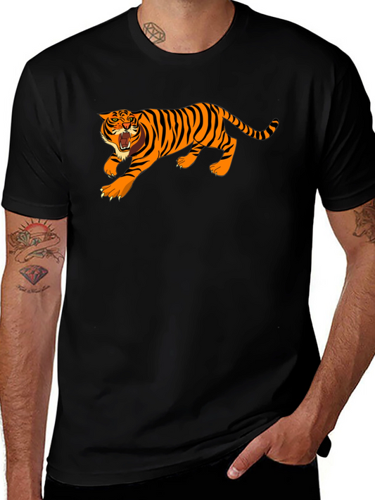 Black Tiger Graphic Tee - Bold Style