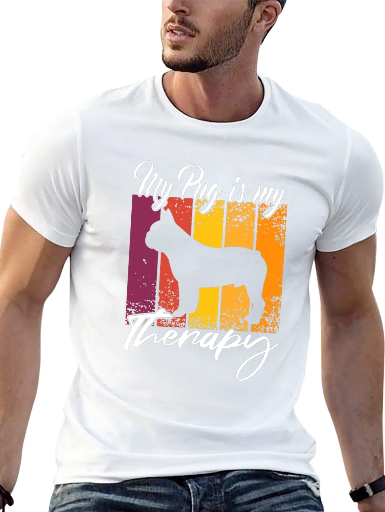 My Pug is My Therapy T-Shirt - Black