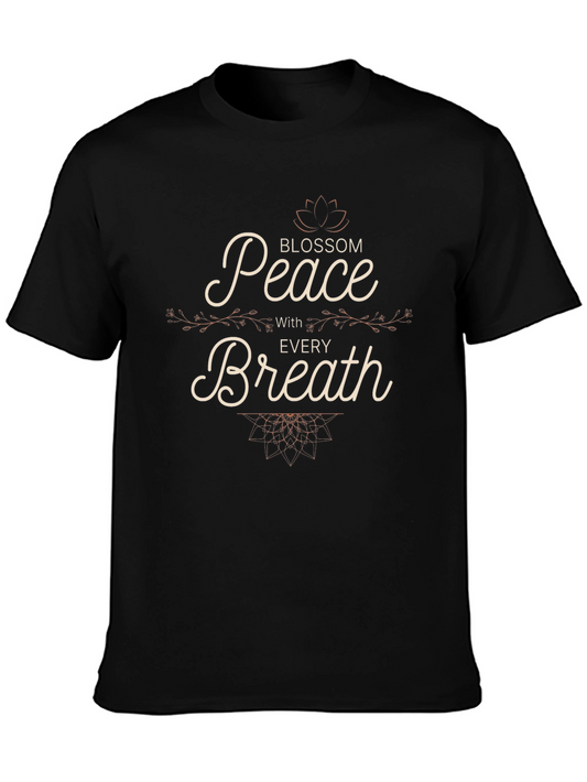 Peace With Every Breath Blossom Graphic T-Shirt