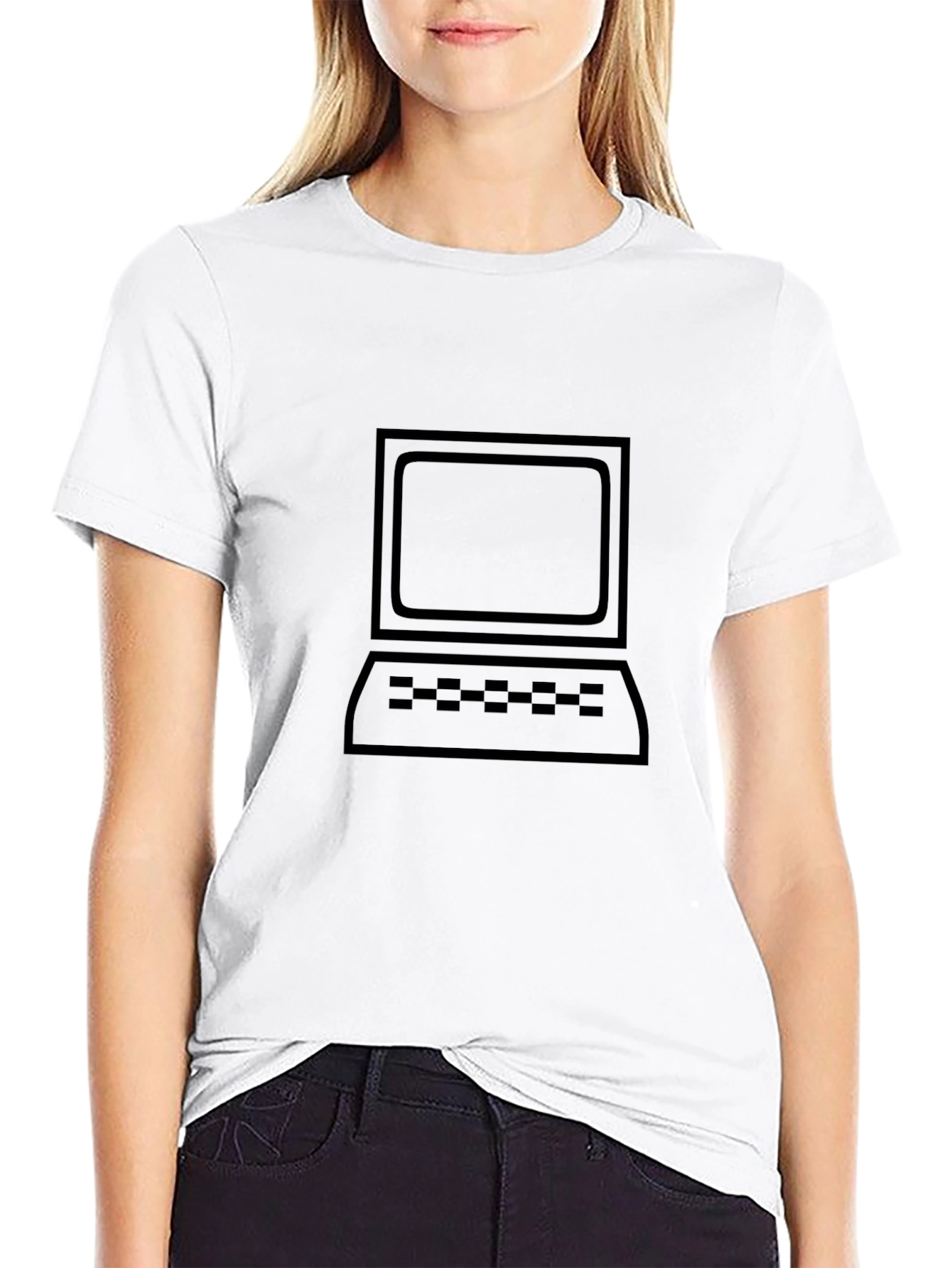 Retro Computer Graphic Tee - Black T-Shirt