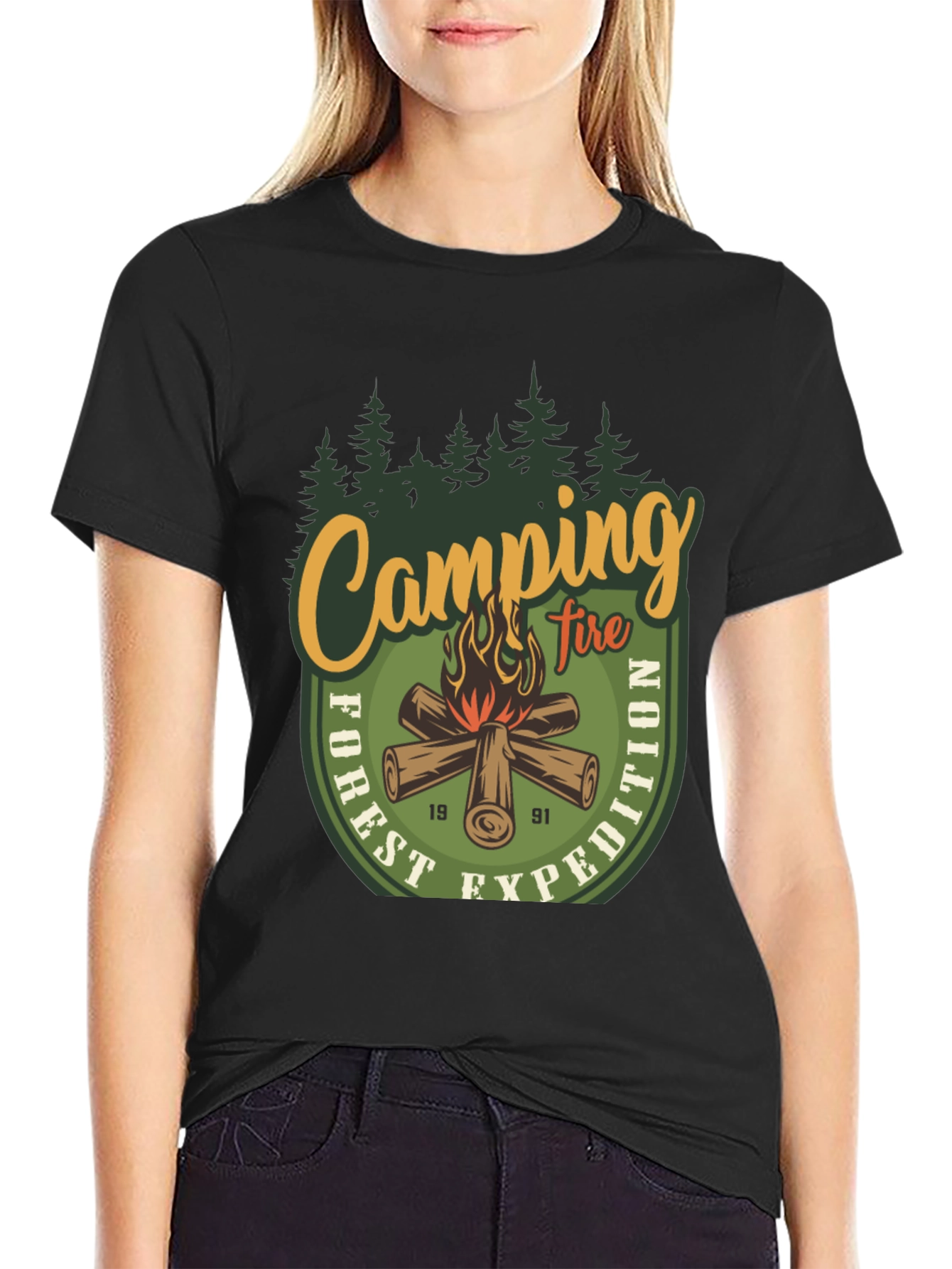 Camping Fire Forest Expedition T-Shirt