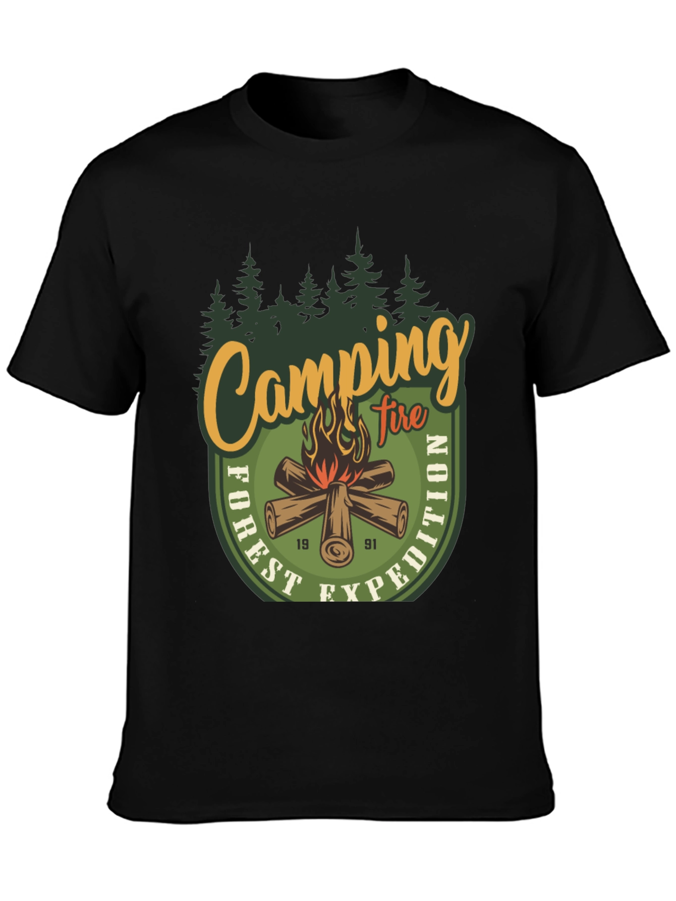 Camping Fire Forest Expedition T-Shirt